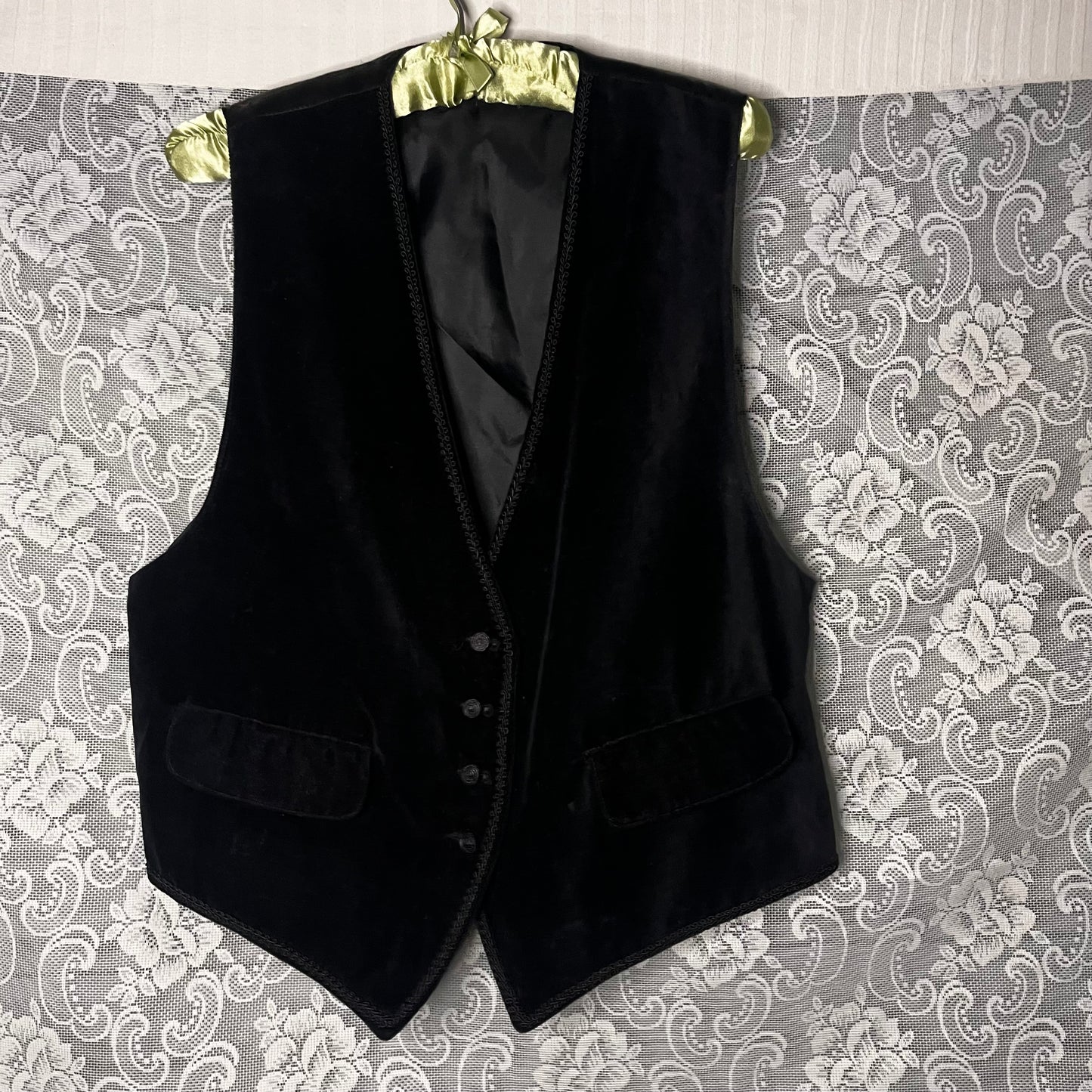 black velvet vest