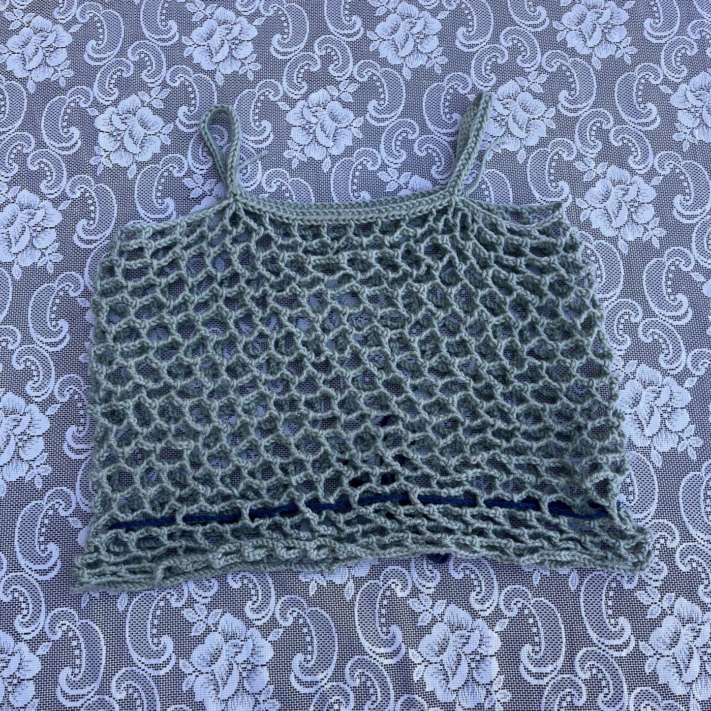 loose knit sage green tank