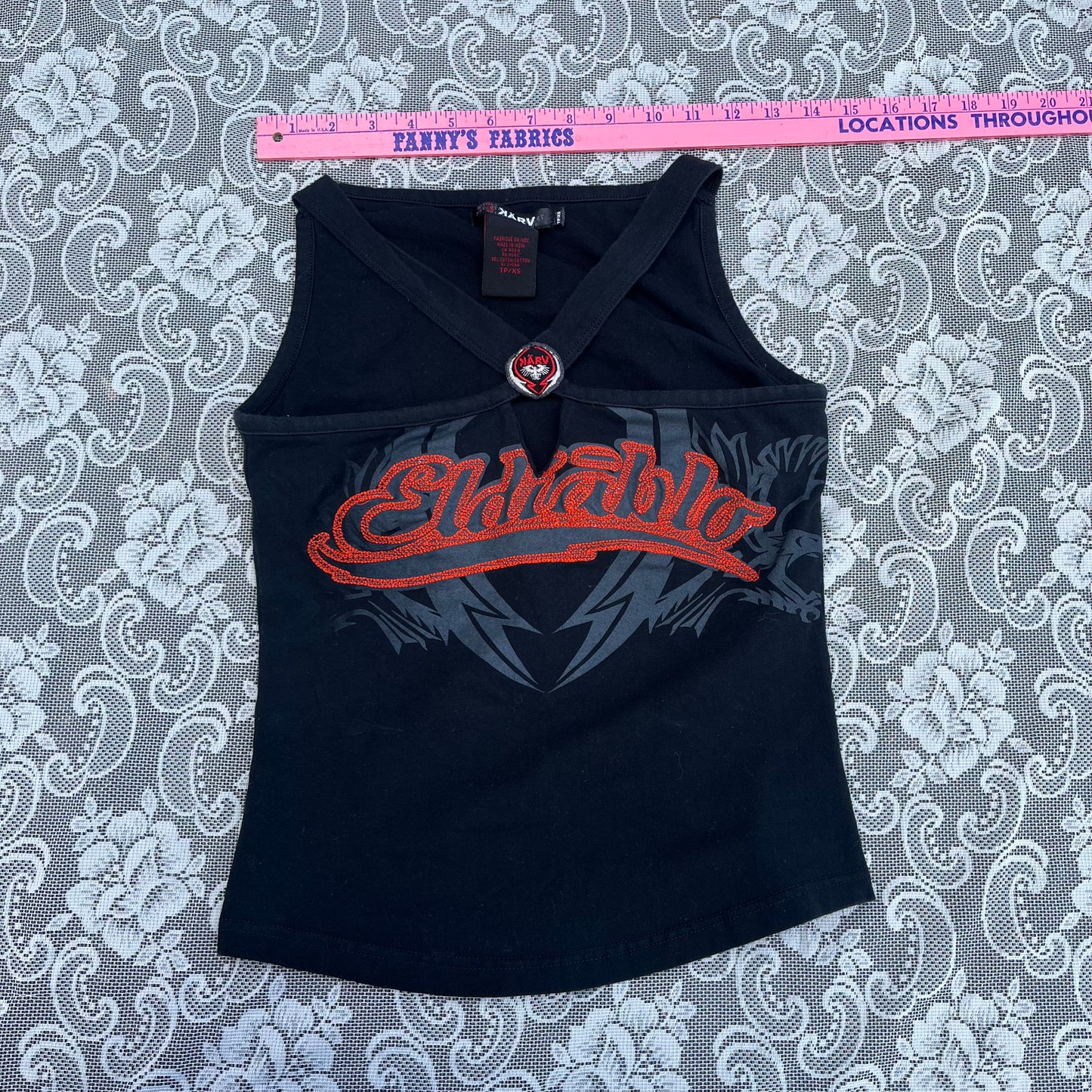 “eldiablo” strap tank top