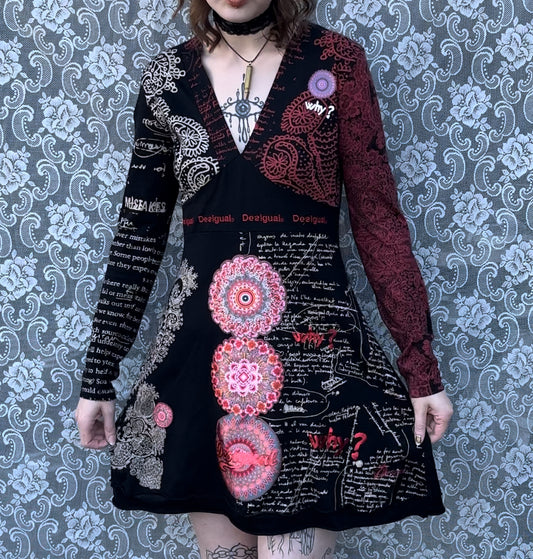 DESIGUAL “WHY” LONG SLEEVE DRESS