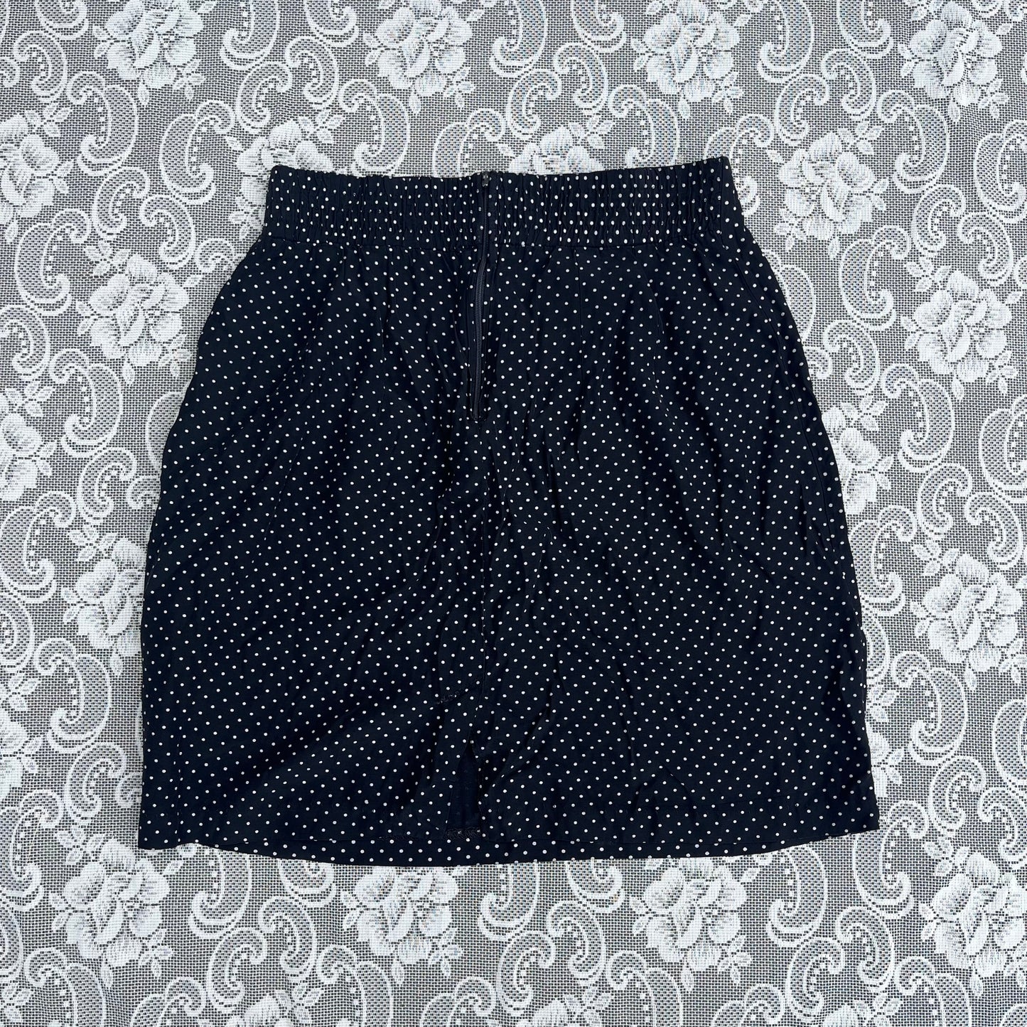 80s polka dot mini skirt