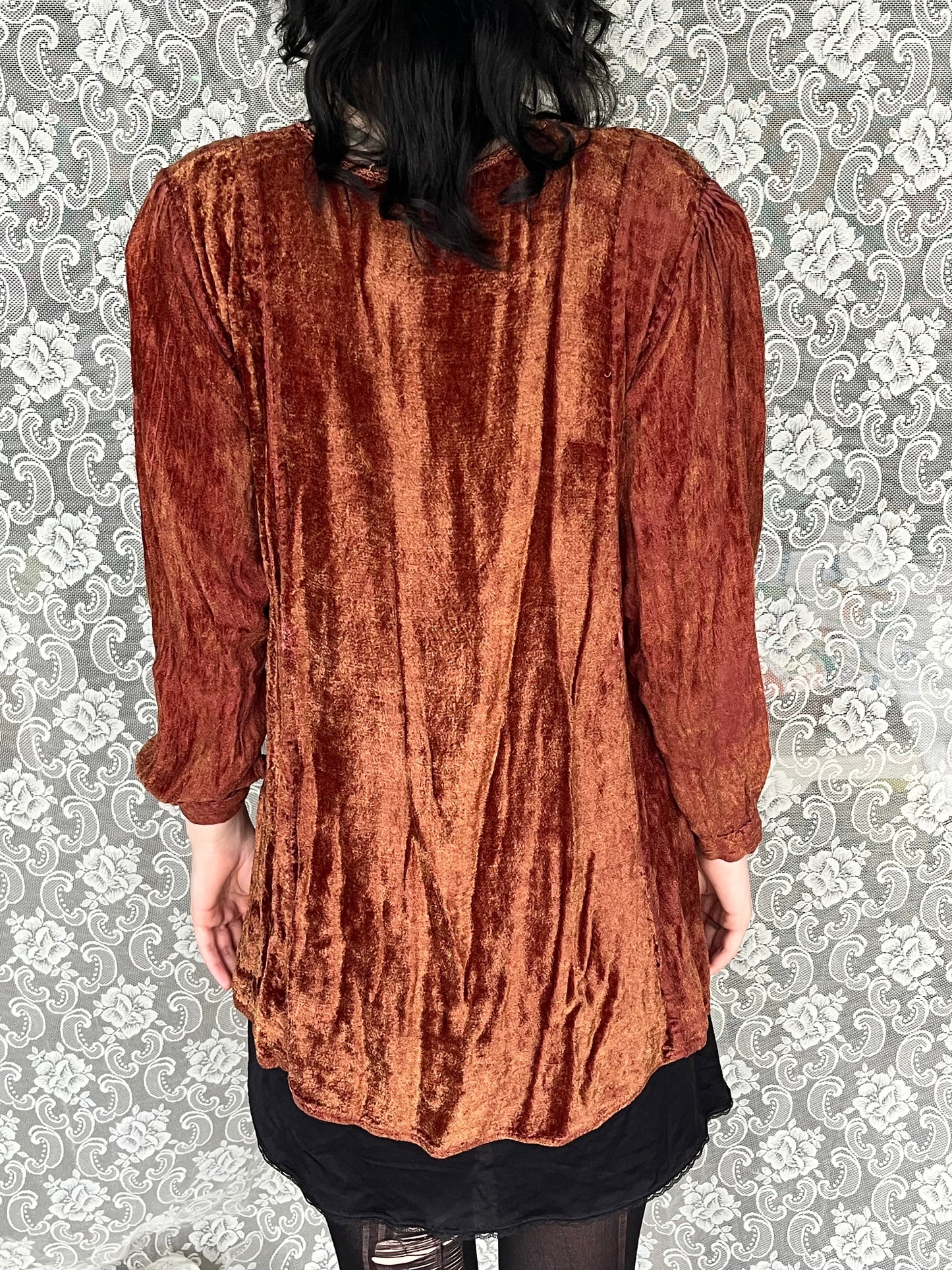 warm brown hippie top