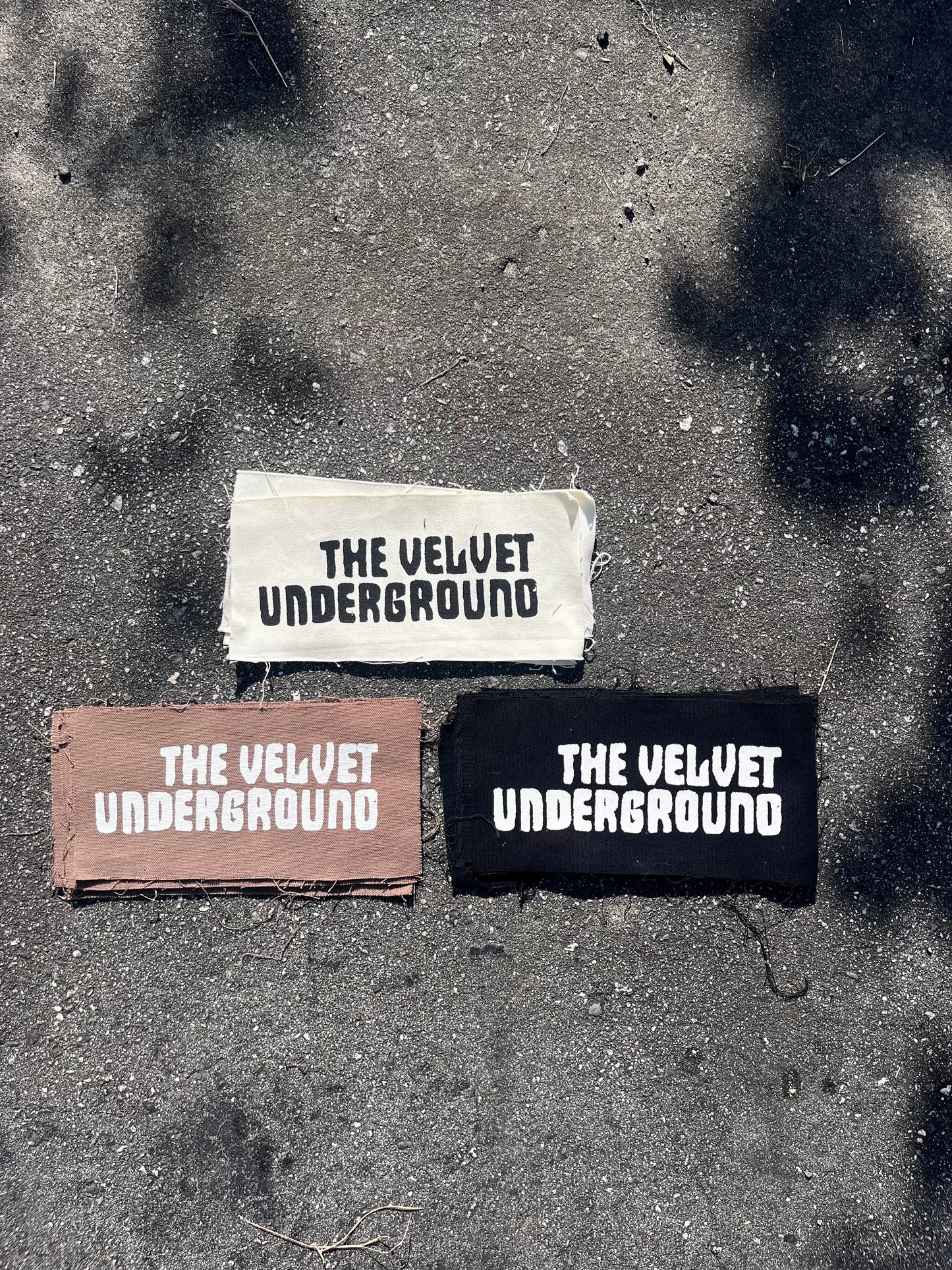 the velvet underground bootleg screenprinted patch