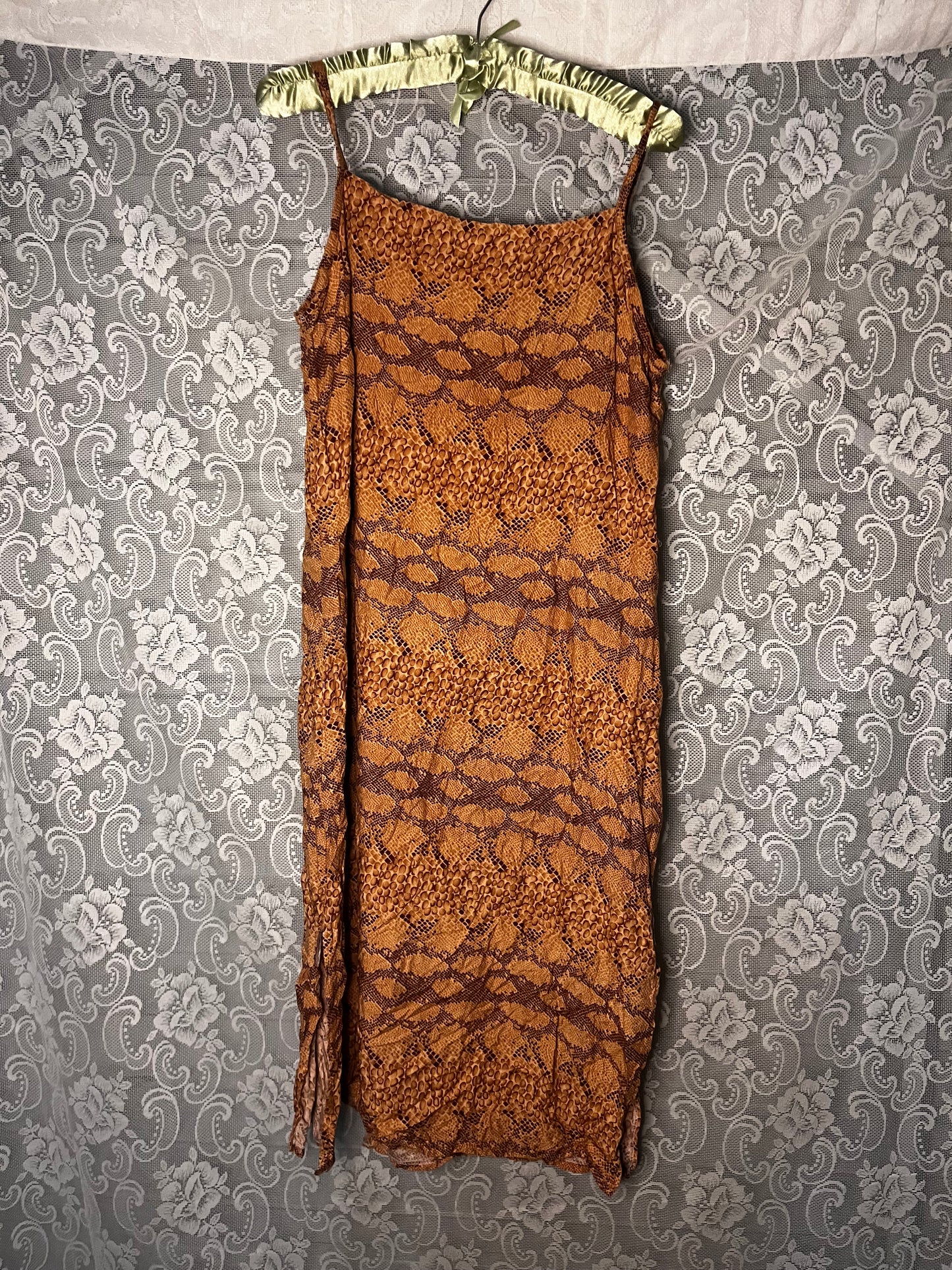 snake skin print dress