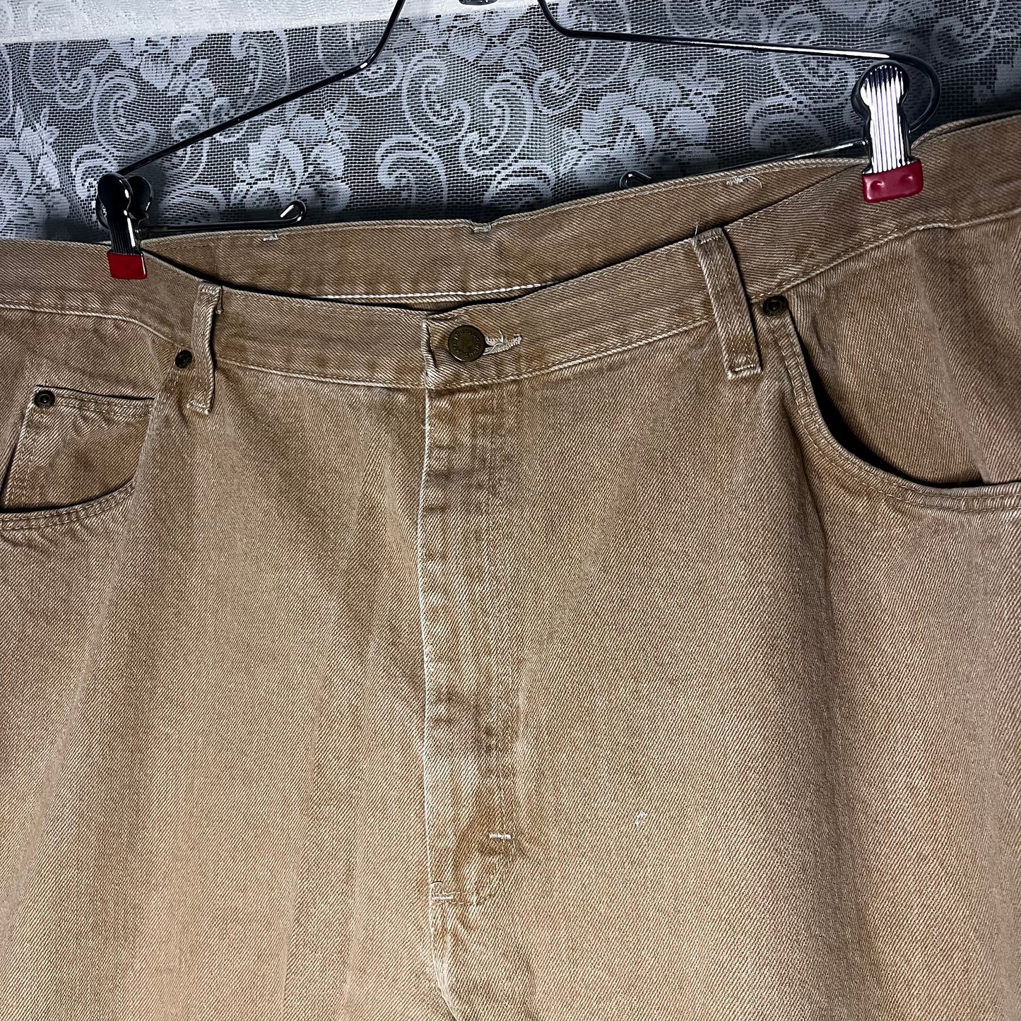 tan wrangler denim pants 42x30