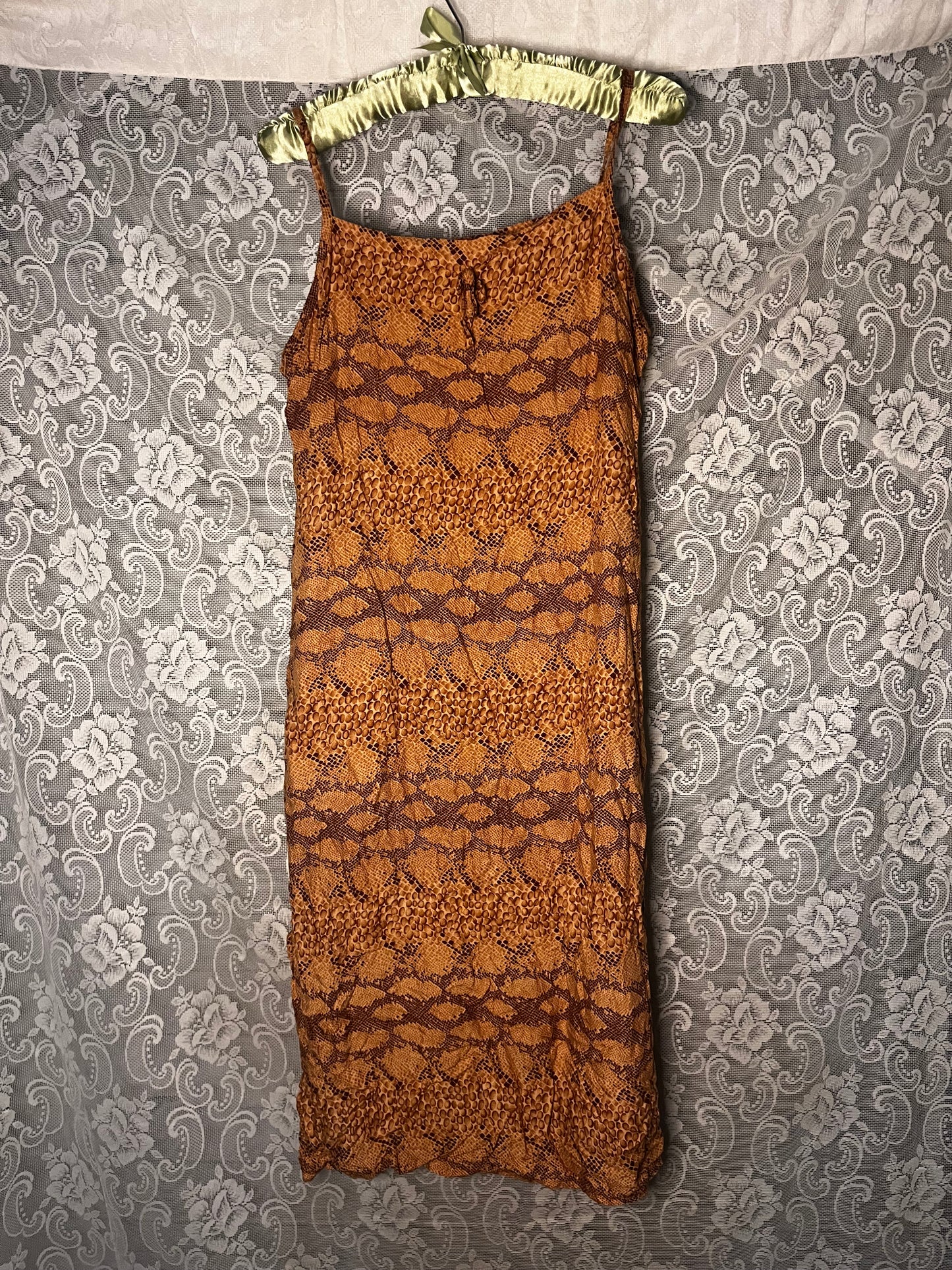 snake skin print dress