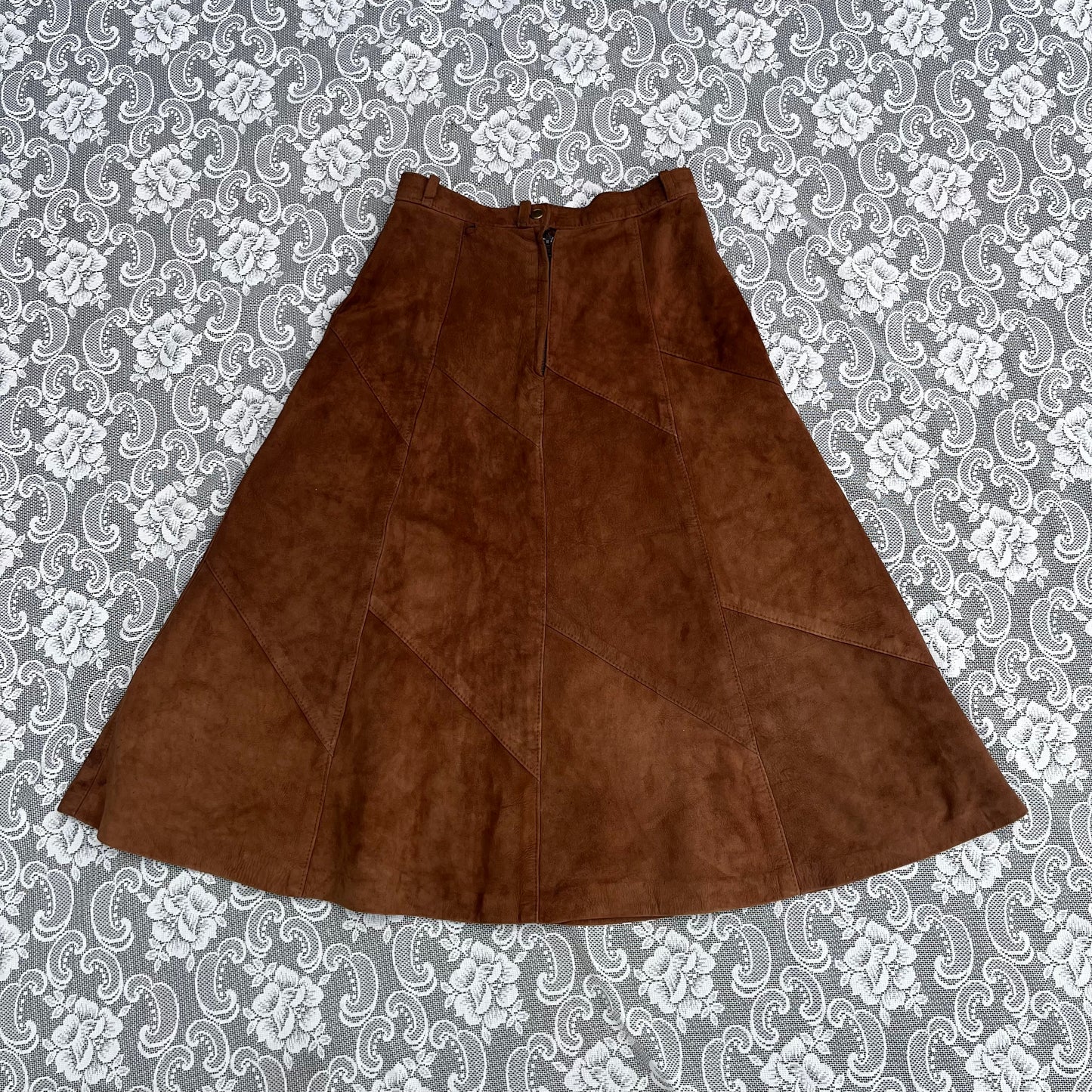 vintage DEER SKIN SUEDE circle skirt