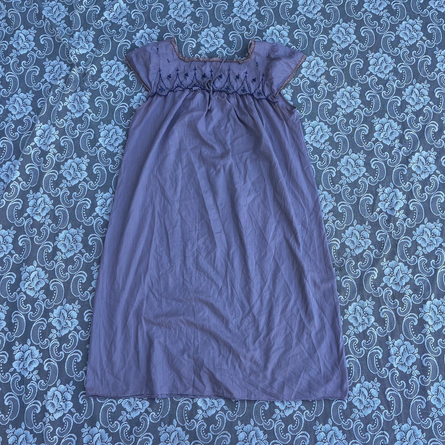 vintage lavender babydoll nightgown slip dress