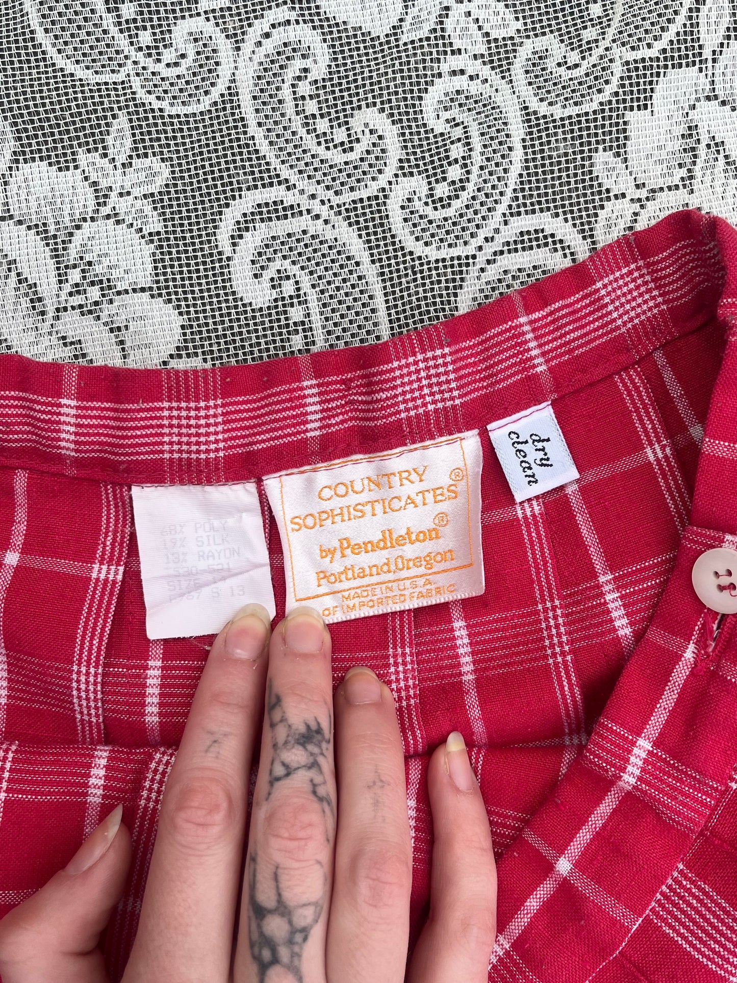 hot pink plaid pleated pendleton skirt