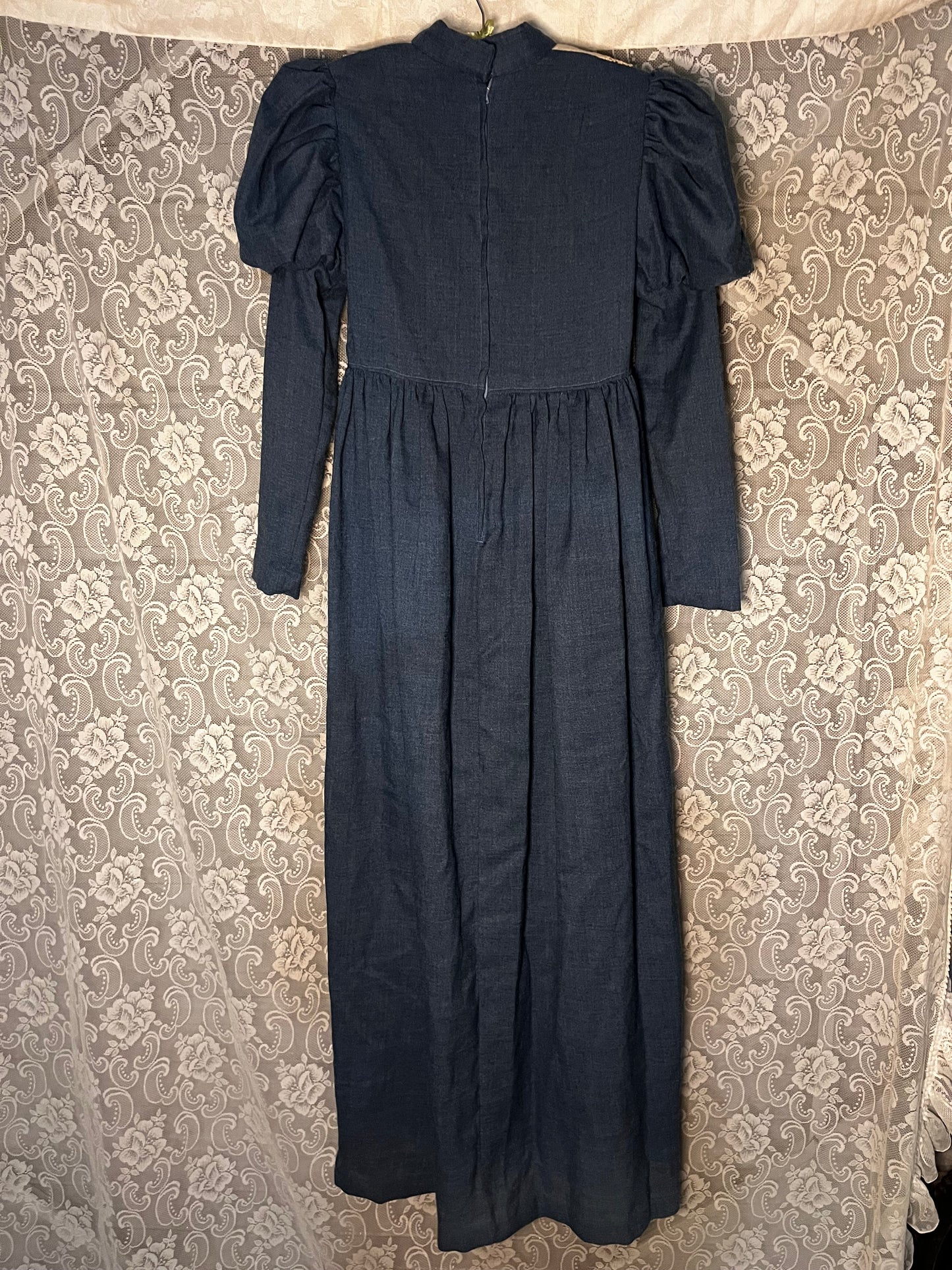 floor length wool peasant dress