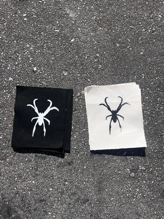 orb weaver spider screenprinted patch