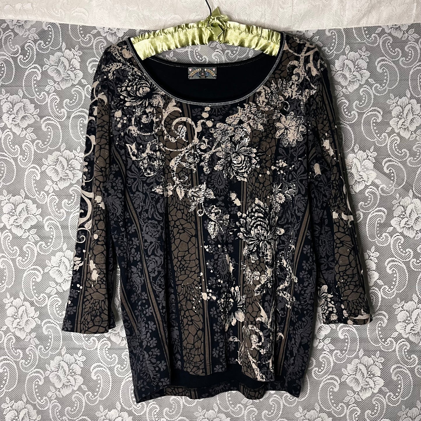 y2k paisley top