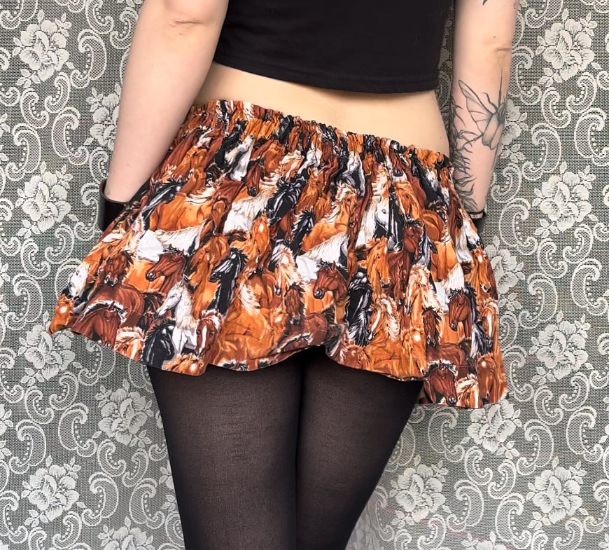 handmade horse mini skirt