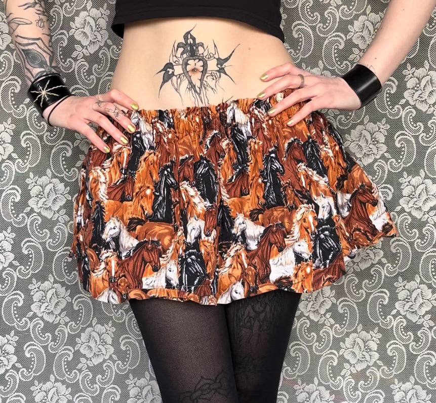 handmade horse mini skirt