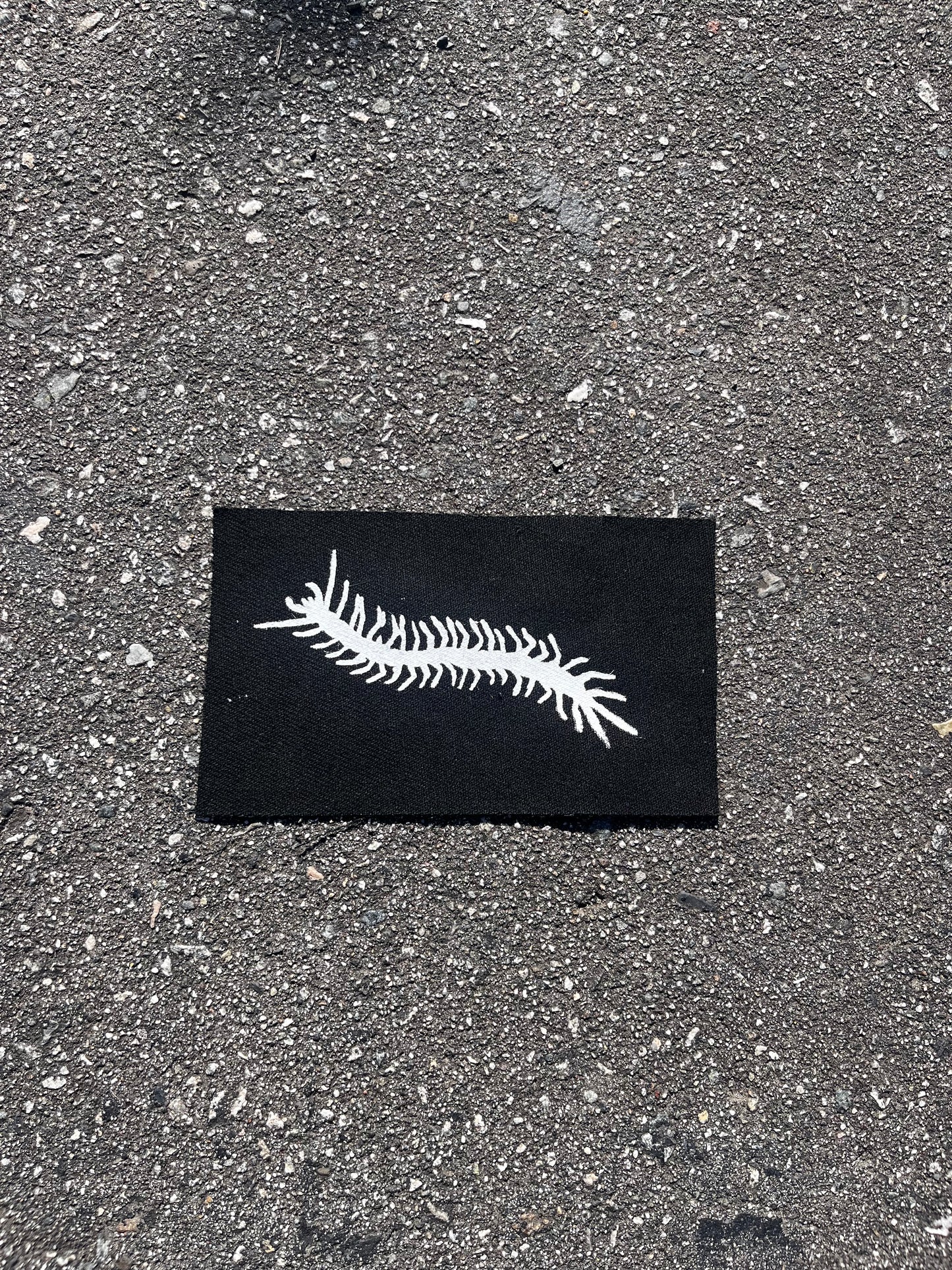 centipede screenprinted patches