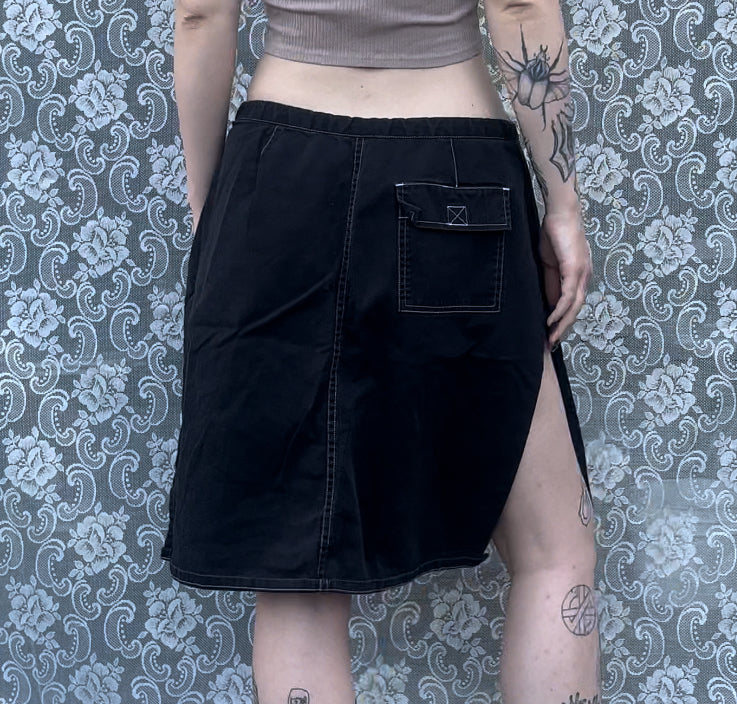 AS-IS black cargo slit skirt