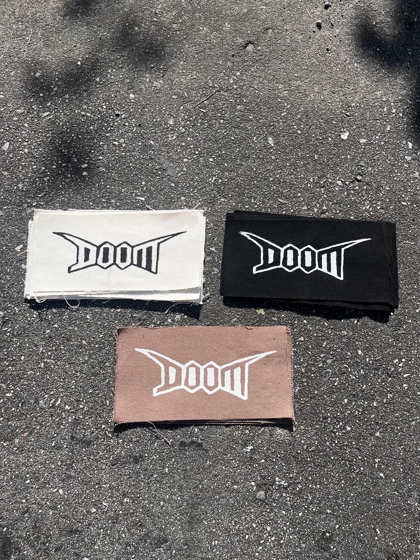 doom bootleg screenprinted patches