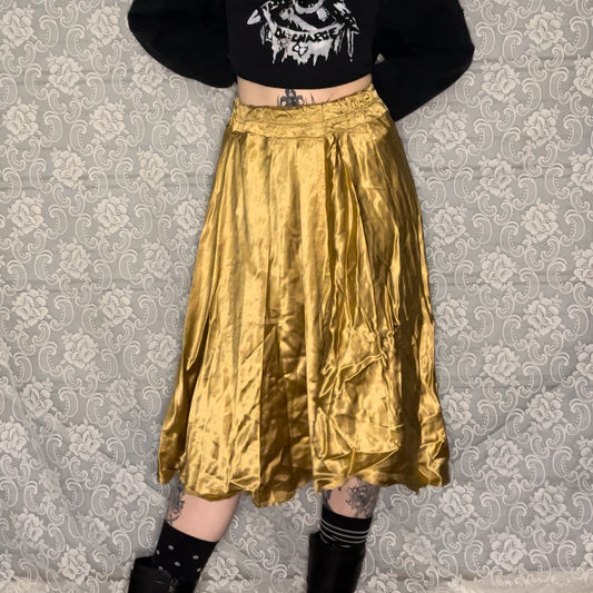 shiny gold handmade skirt