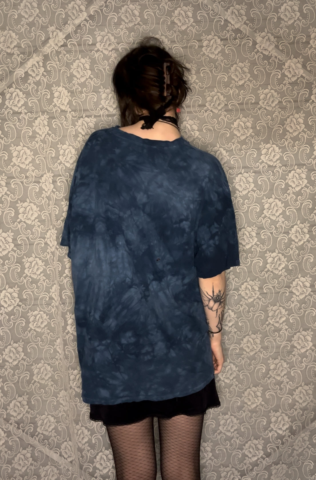 blue tie dye dragon tee