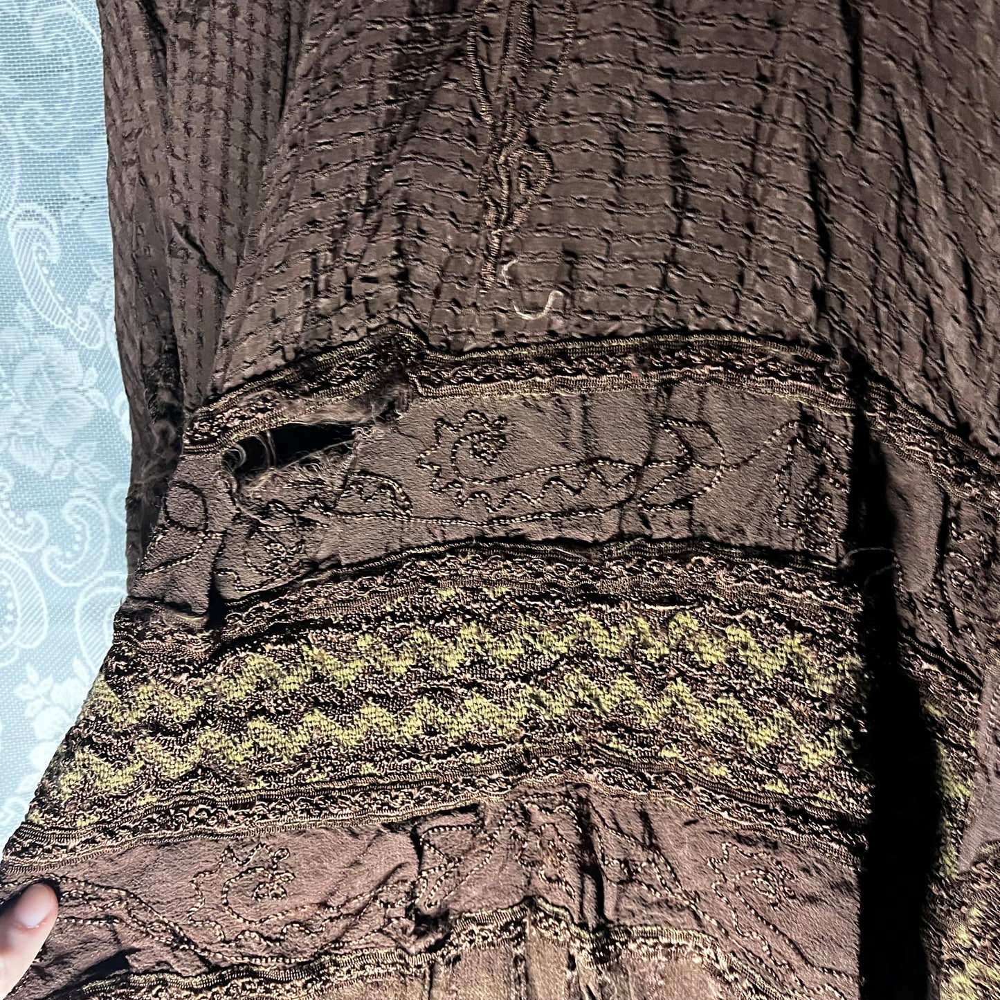 AS-IS brown hippie skirt