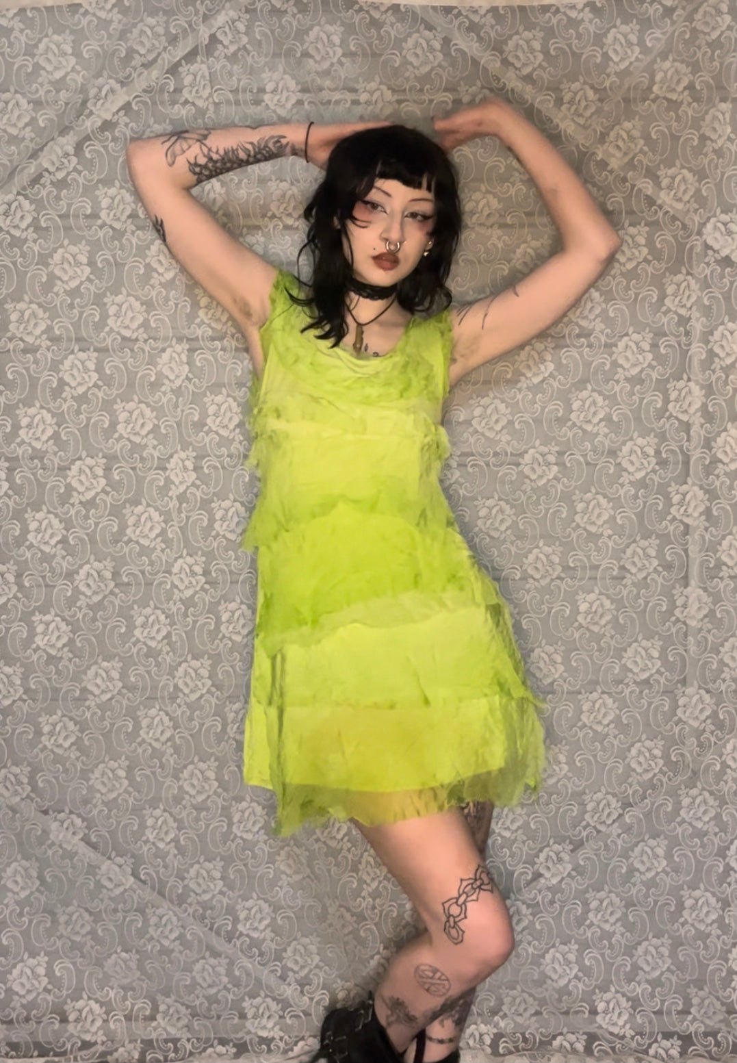 LETTUCE DRESS . made in italy