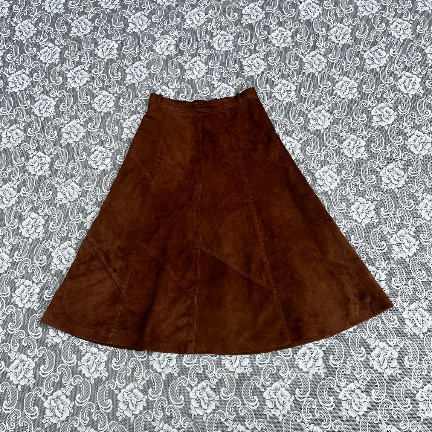 vintage DEER SKIN SUEDE circle skirt