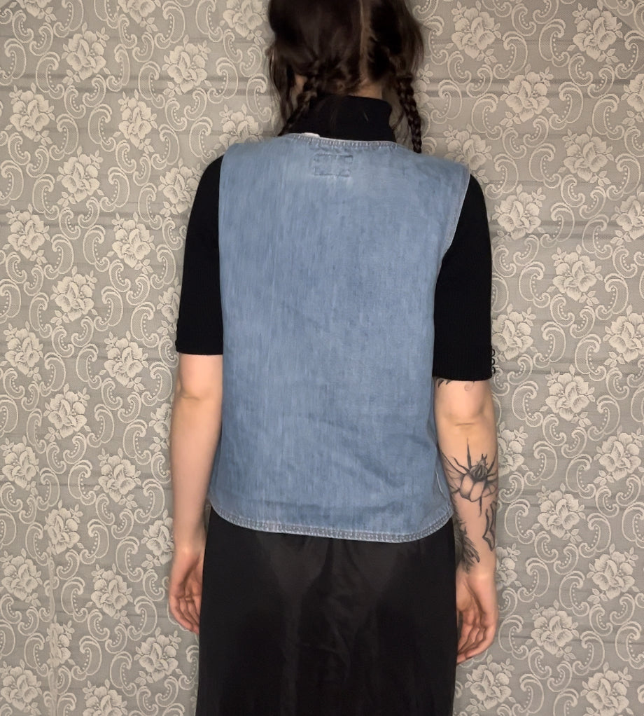 70s easy aces denim vest