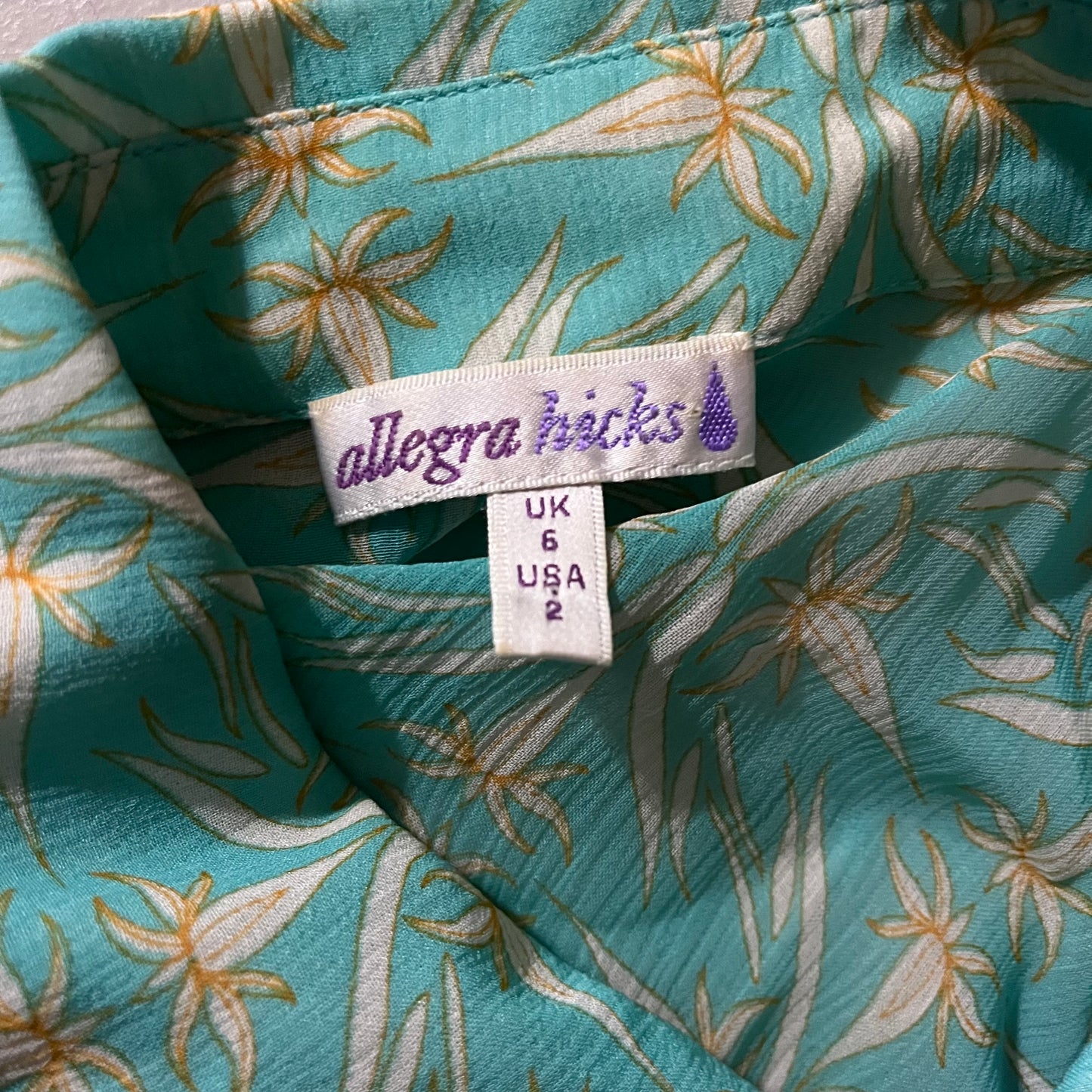 vintage teal floral button up