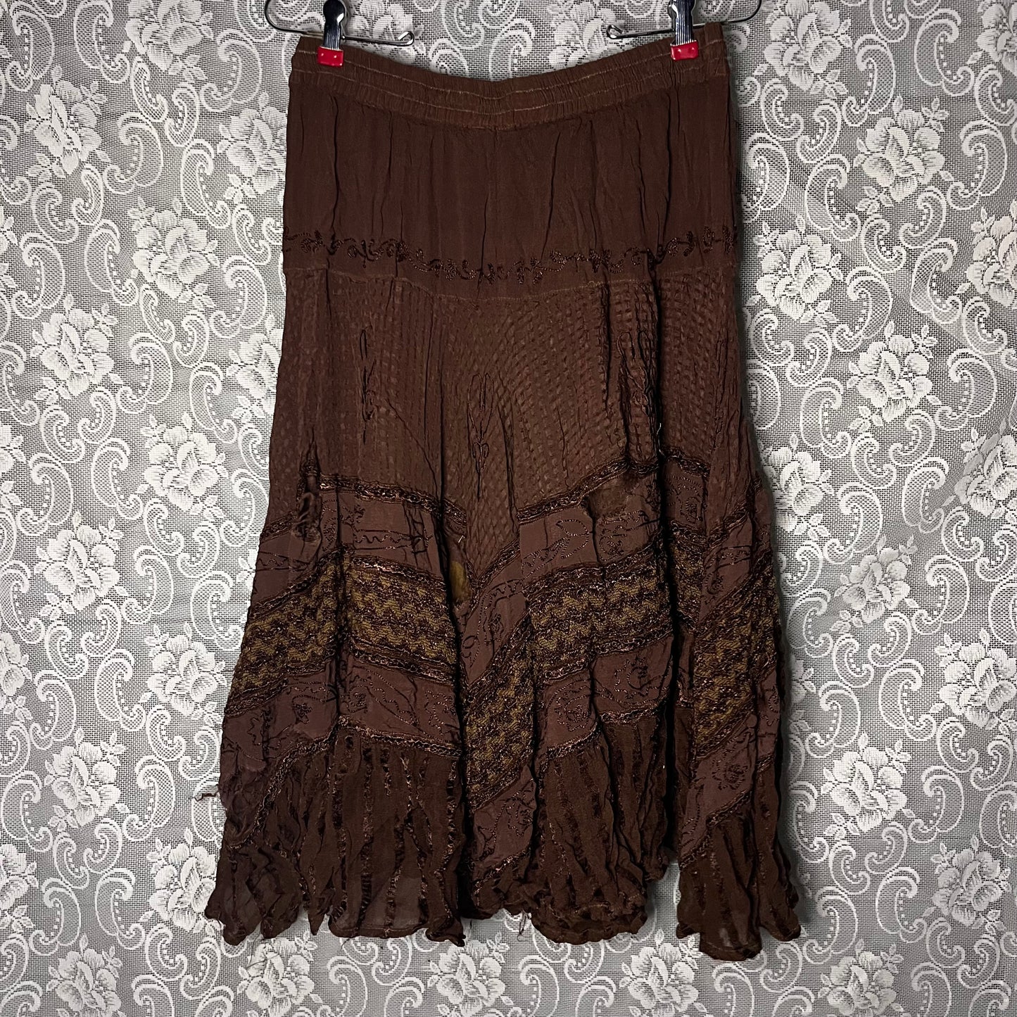 AS-IS brown hippie skirt