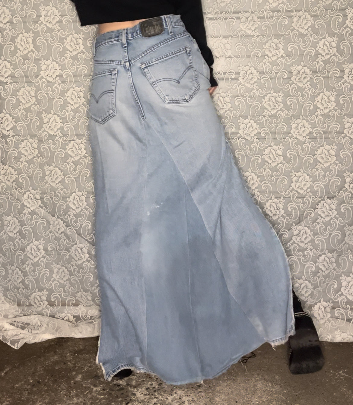 silver tab levi’s maxi skirt