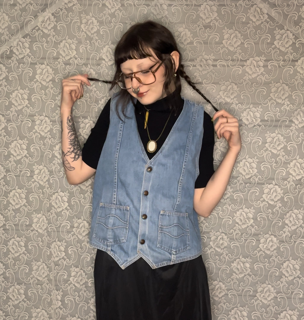 70s easy aces denim vest