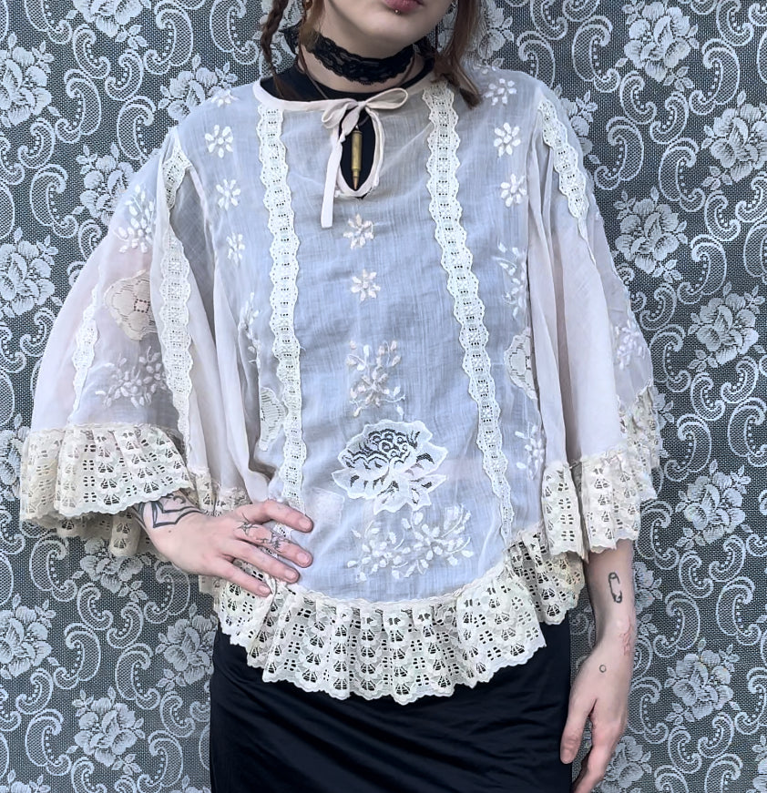 antique lace poncho