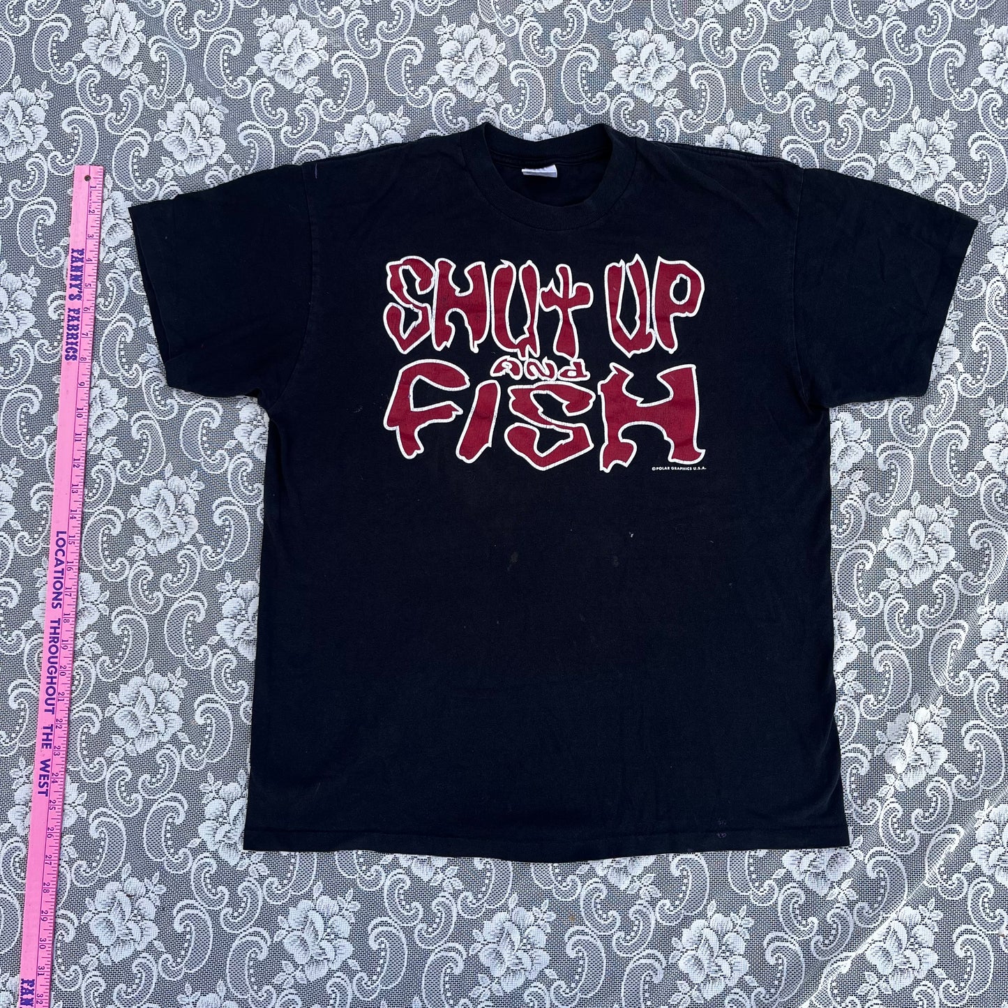 SHUT UP AND FISH vintage tee