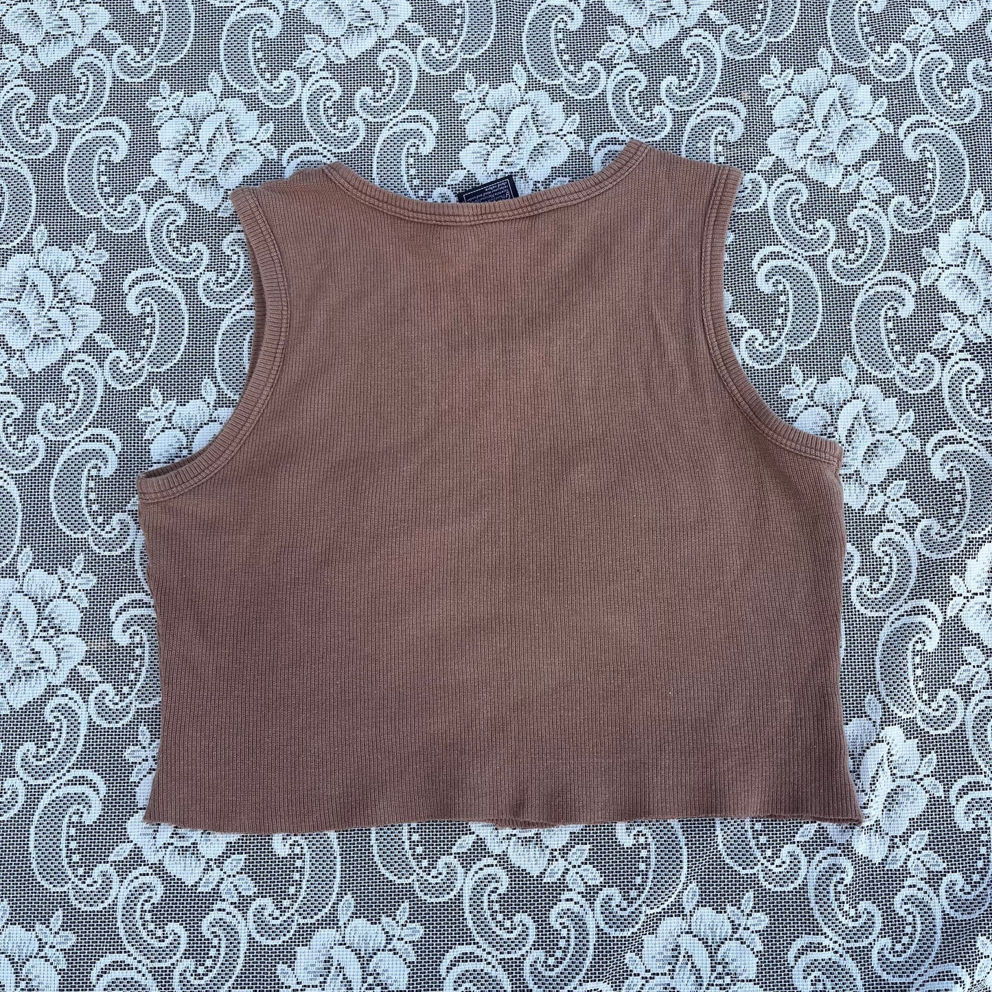 “think pink” pocket crop tank top