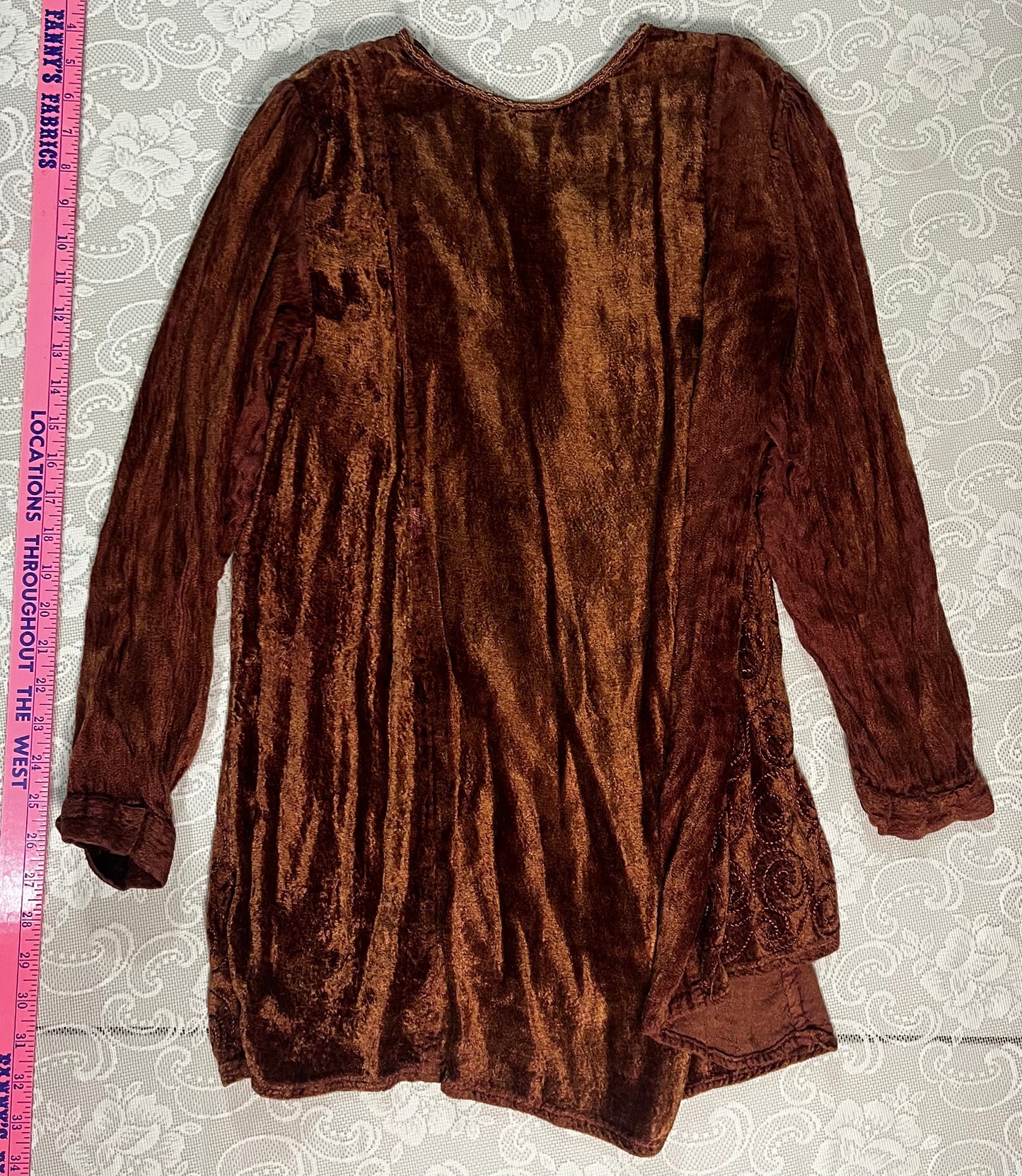 warm brown hippie top