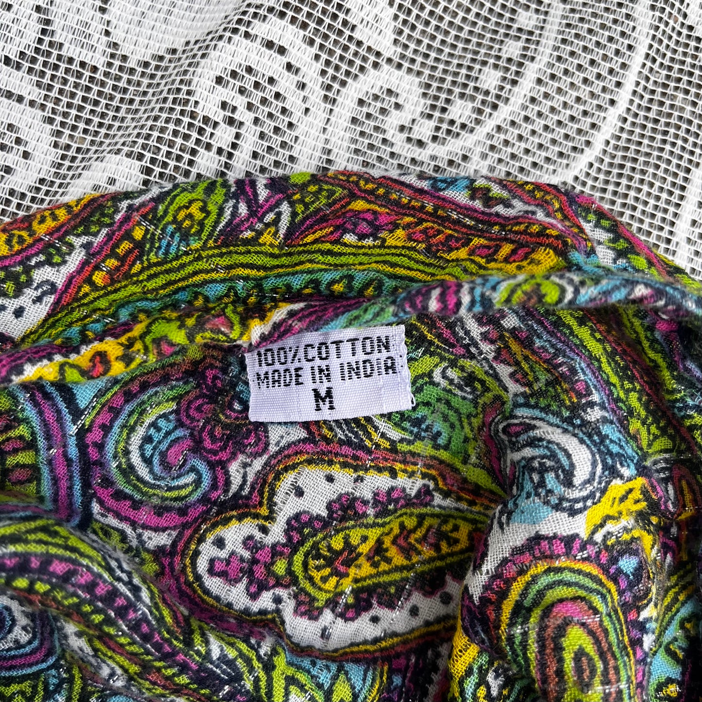 rainbow paisley halter top