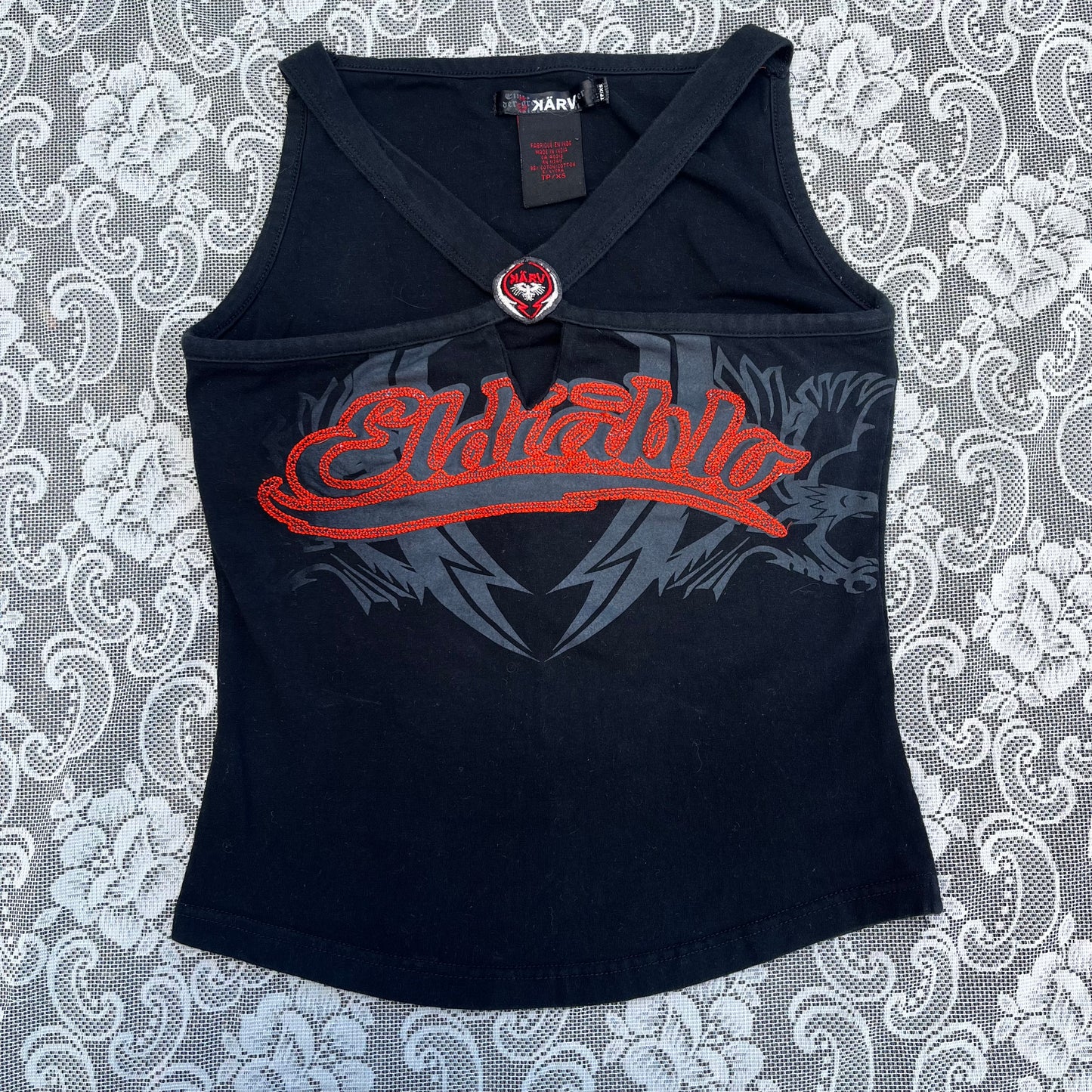 “eldiablo” strap tank top