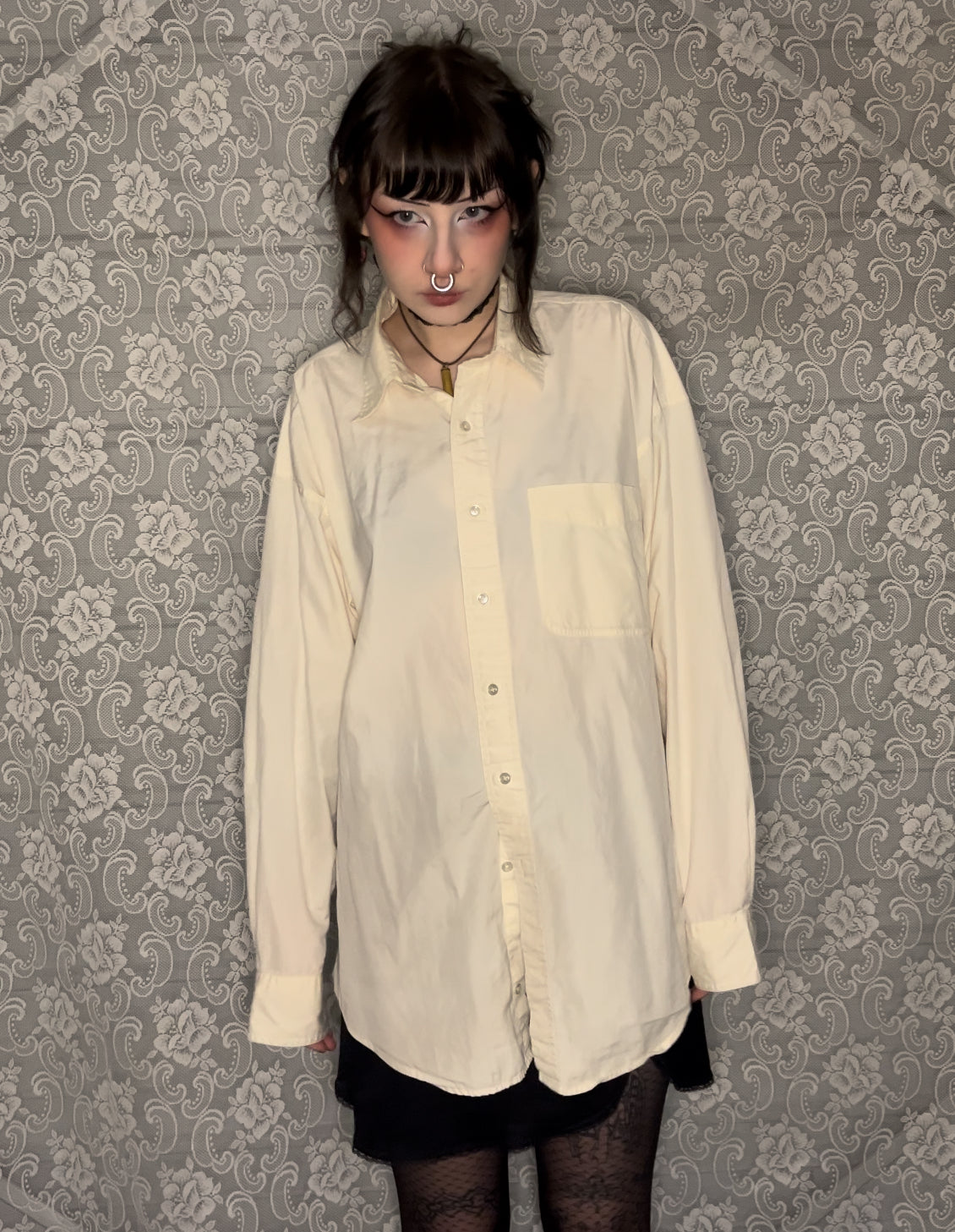 classic vintage white button up