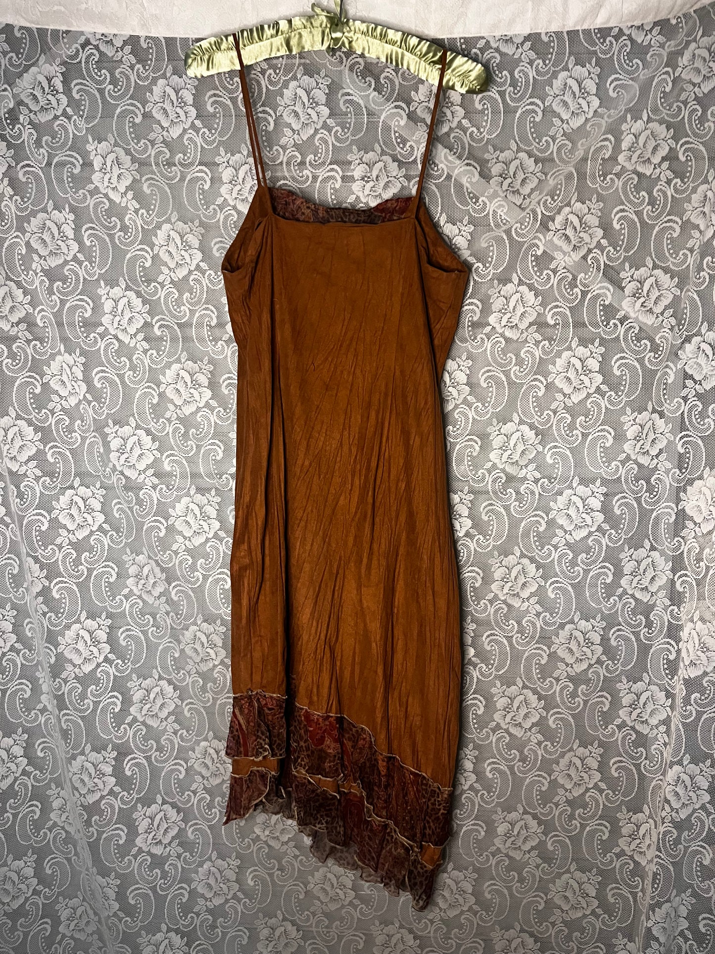 fake suede asymmetrical dress