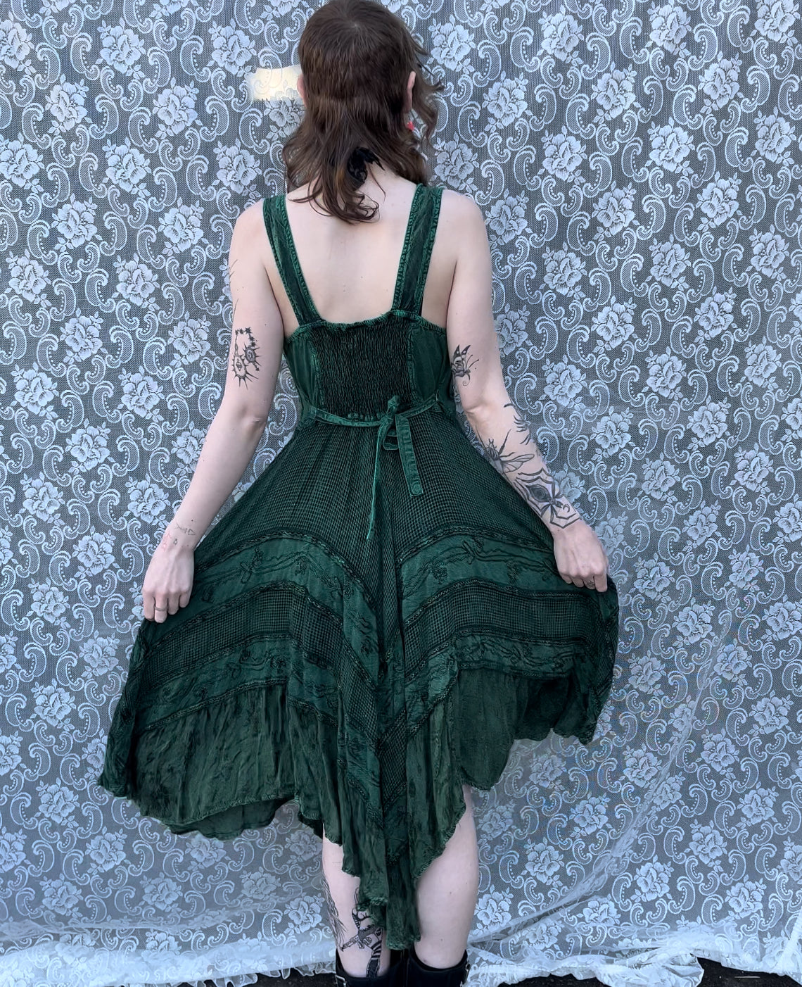 magical green fairy dress