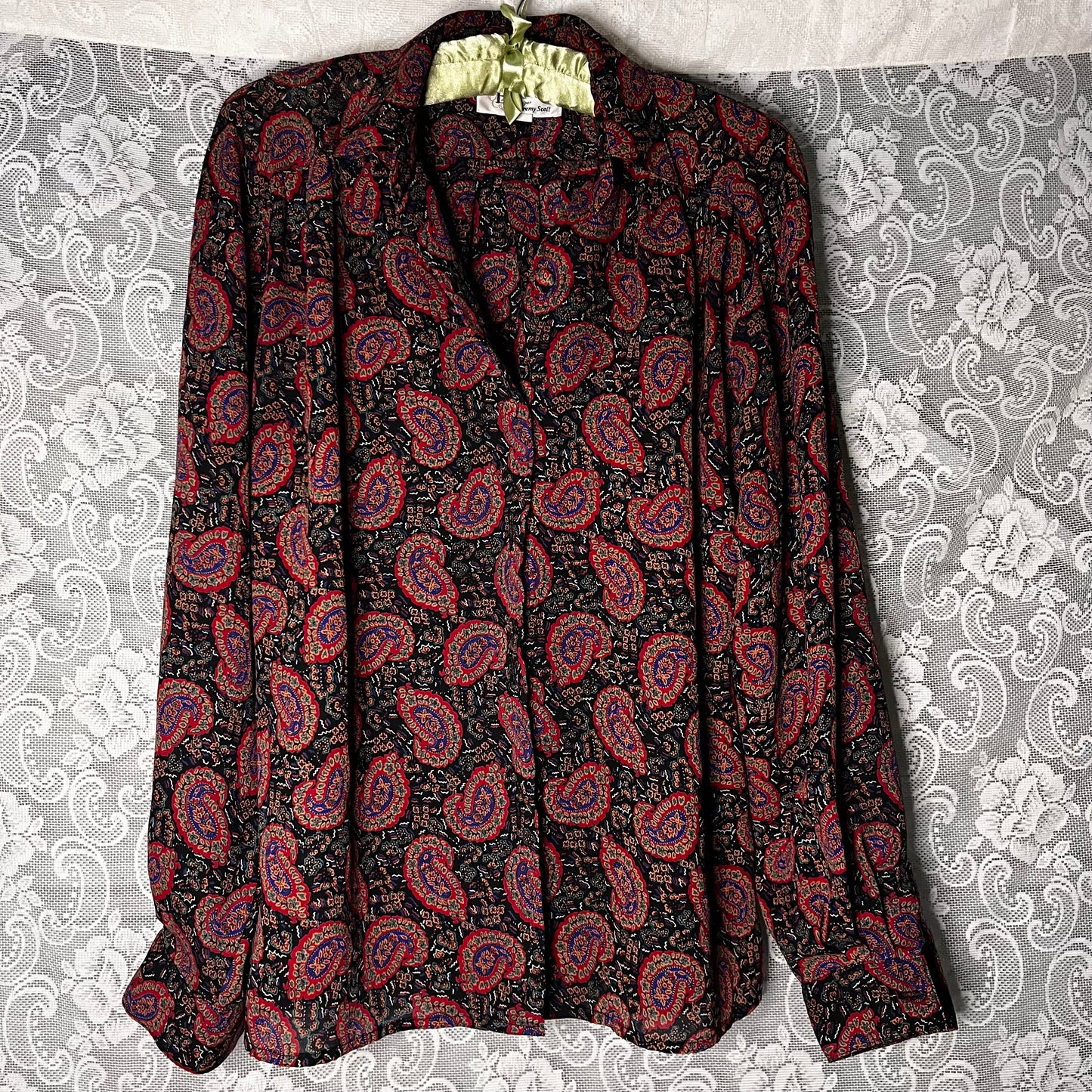 paisley blouse button up