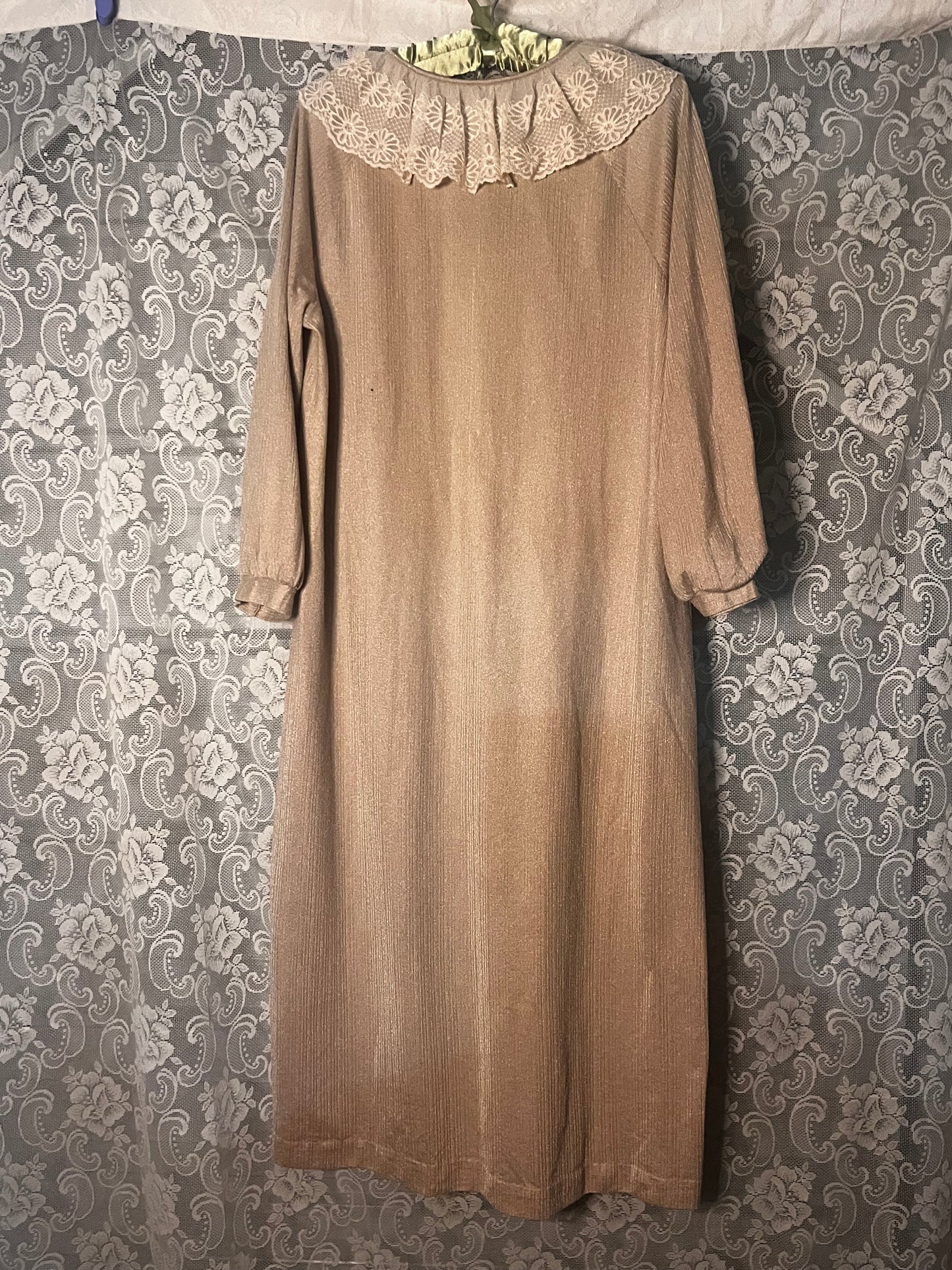 warm beige collared nightie