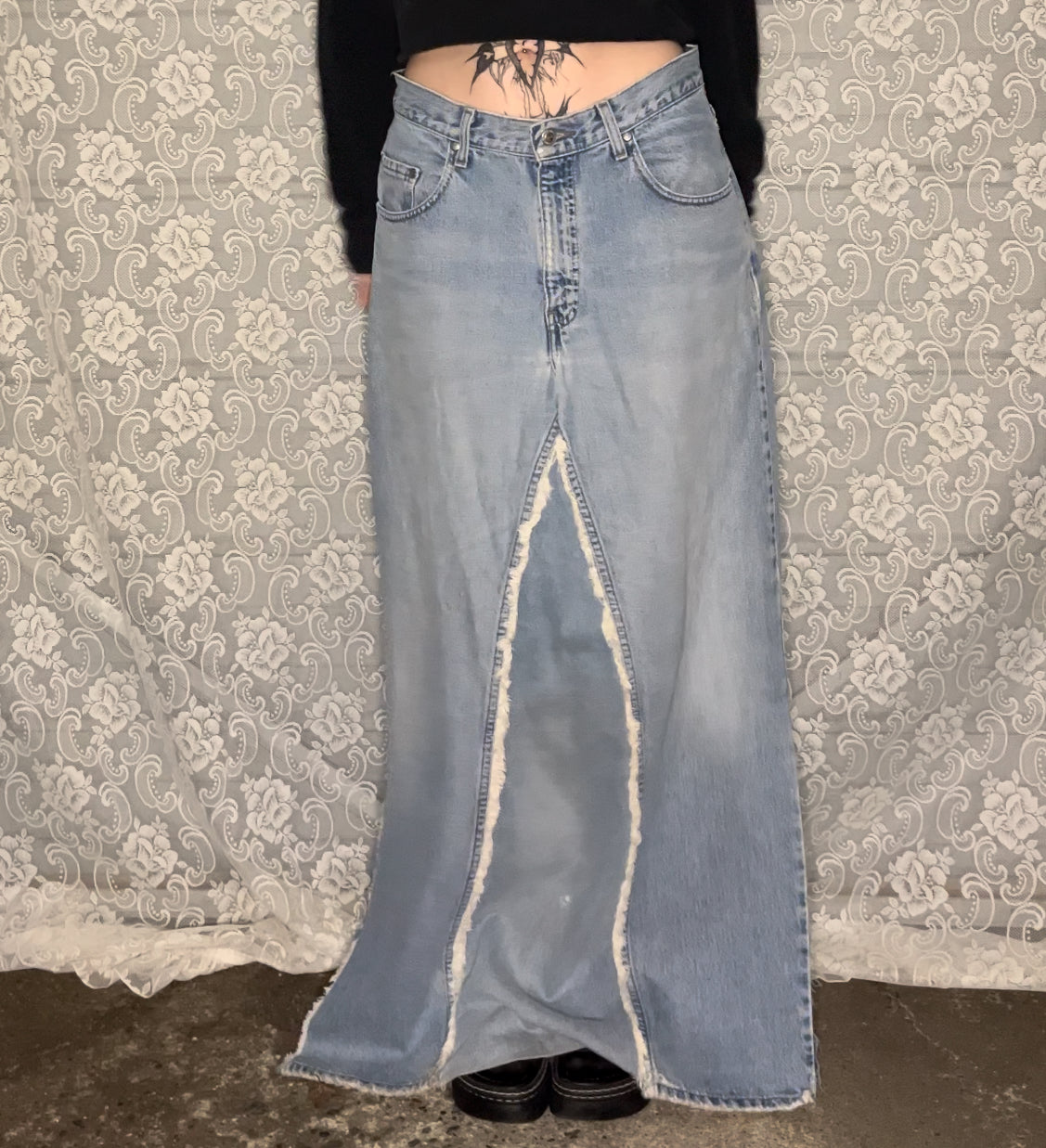 silver tab levi’s maxi skirt