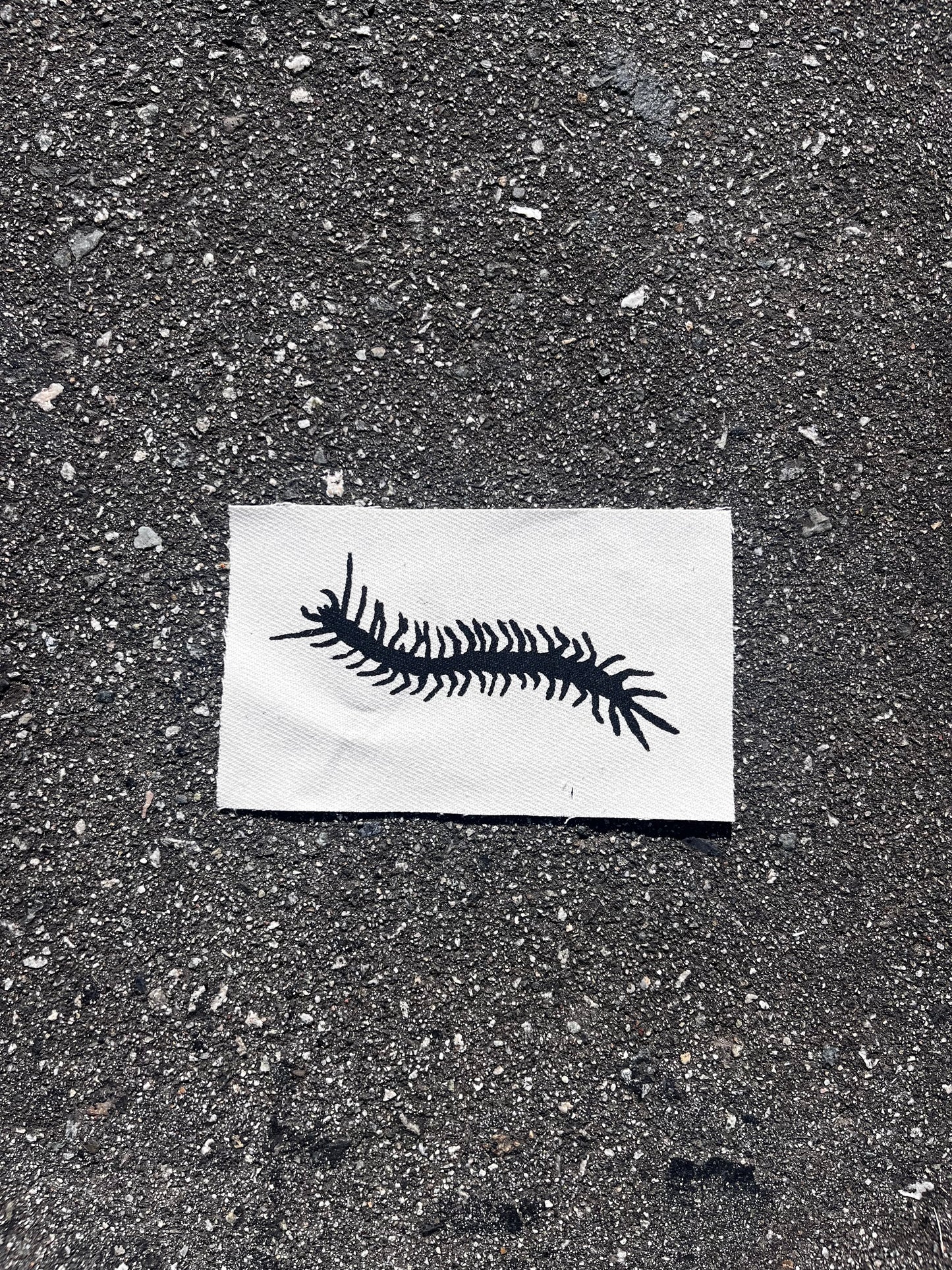 centipede screenprinted patches