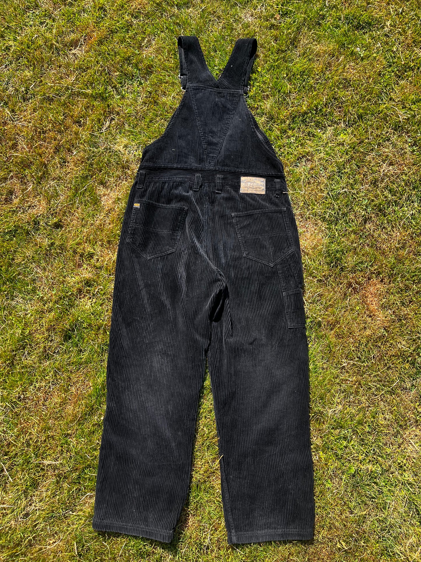 90s UNIONBAY black corduroy overalls