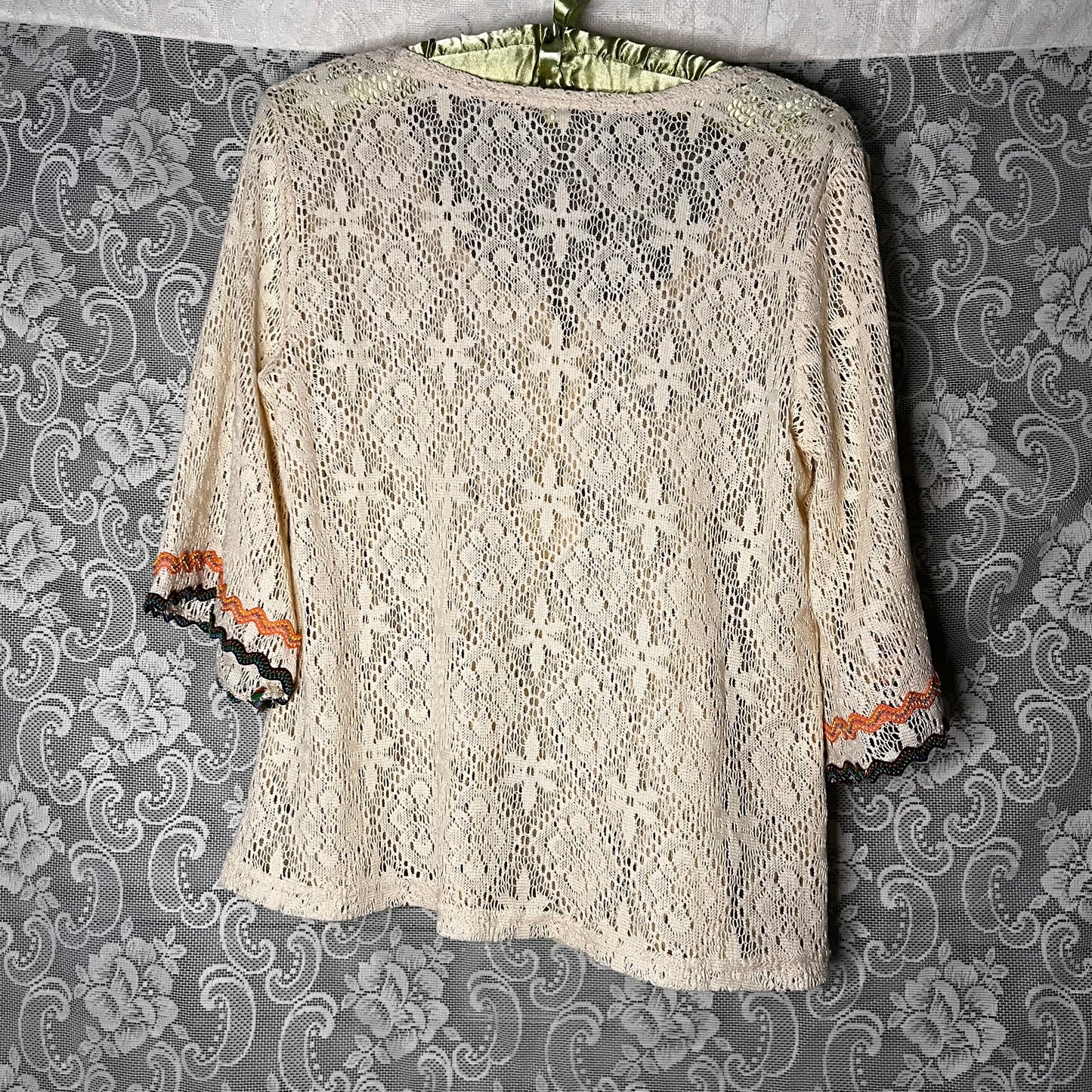 cream lace babydoll blouse