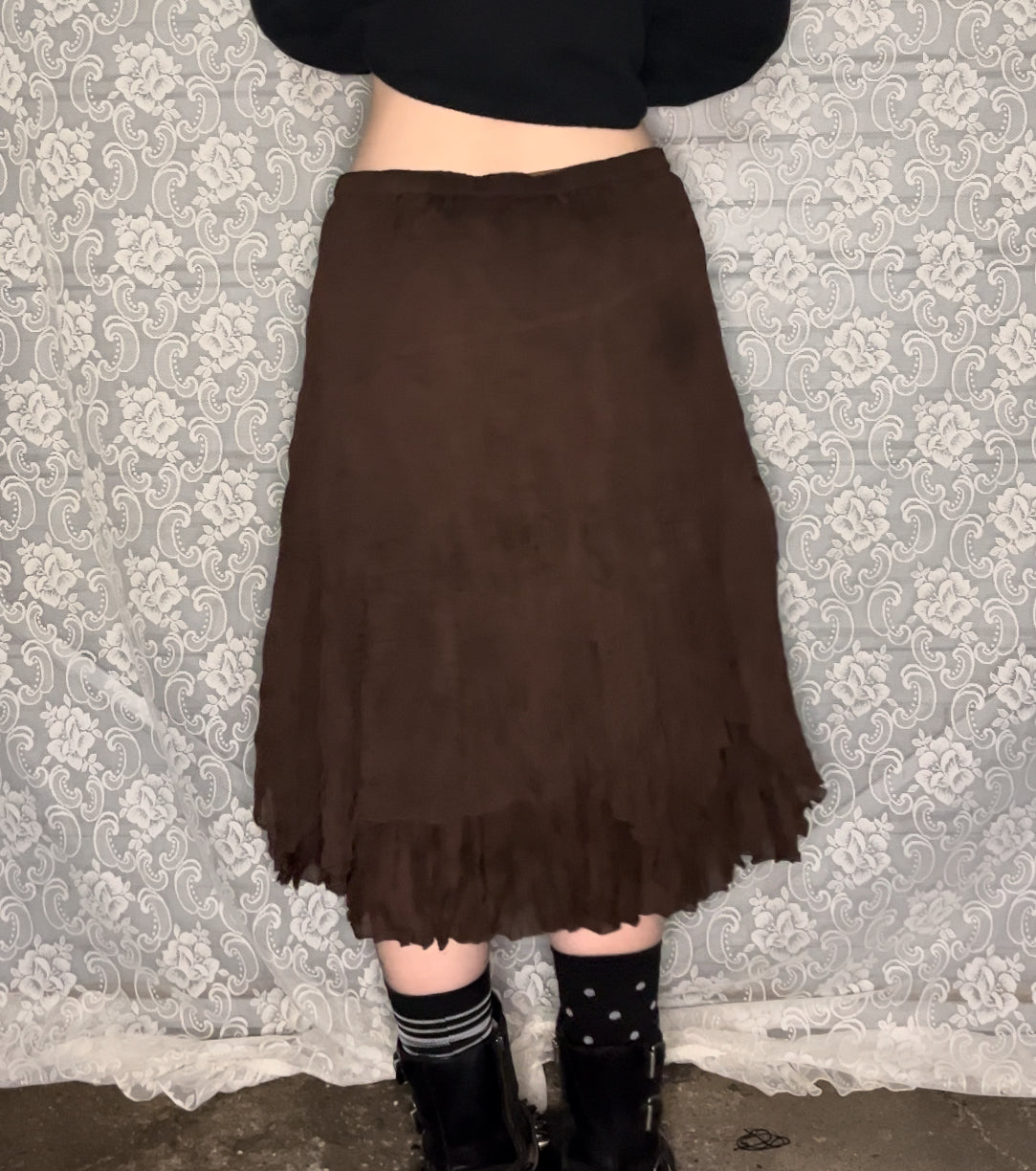 AS-IS brown layered skirt