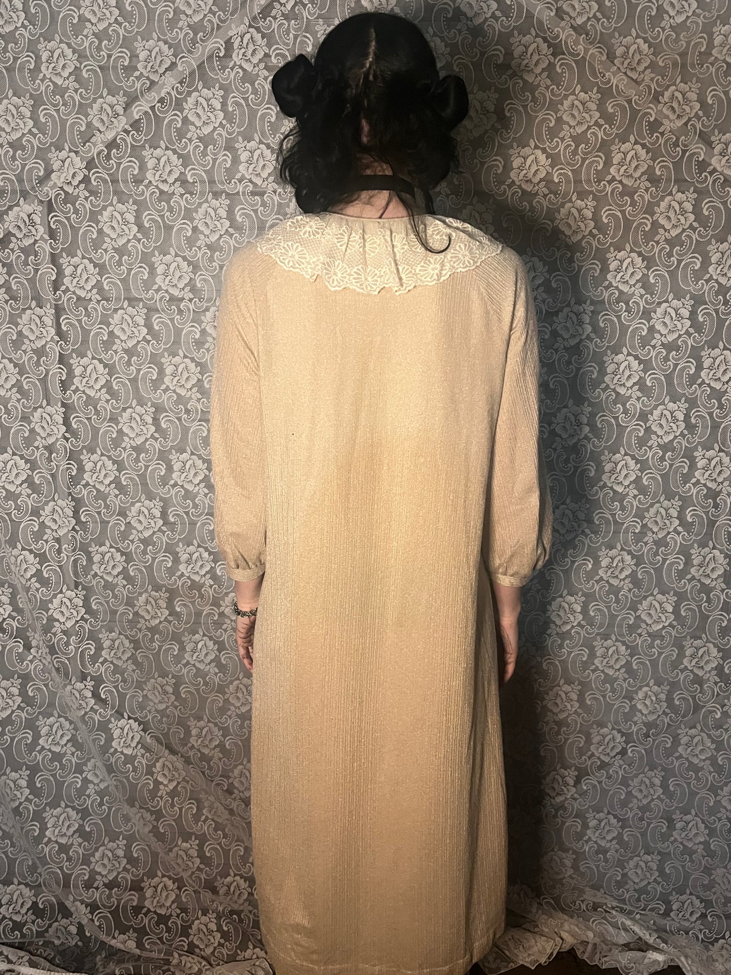 warm beige collared nightie