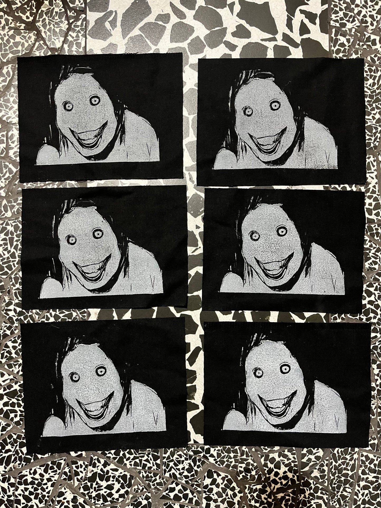 jeff the killer block printed patch