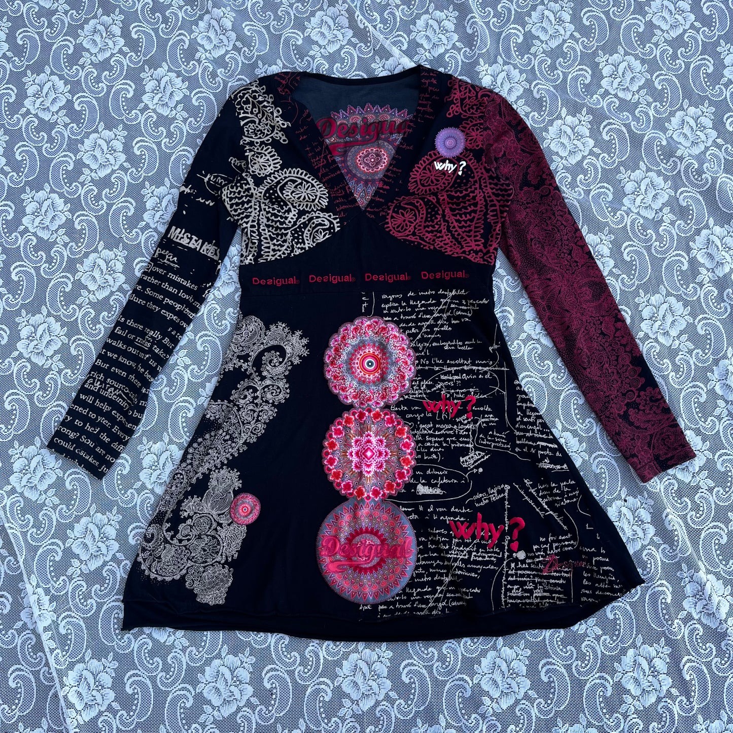 DESIGUAL “WHY” LONG SLEEVE DRESS